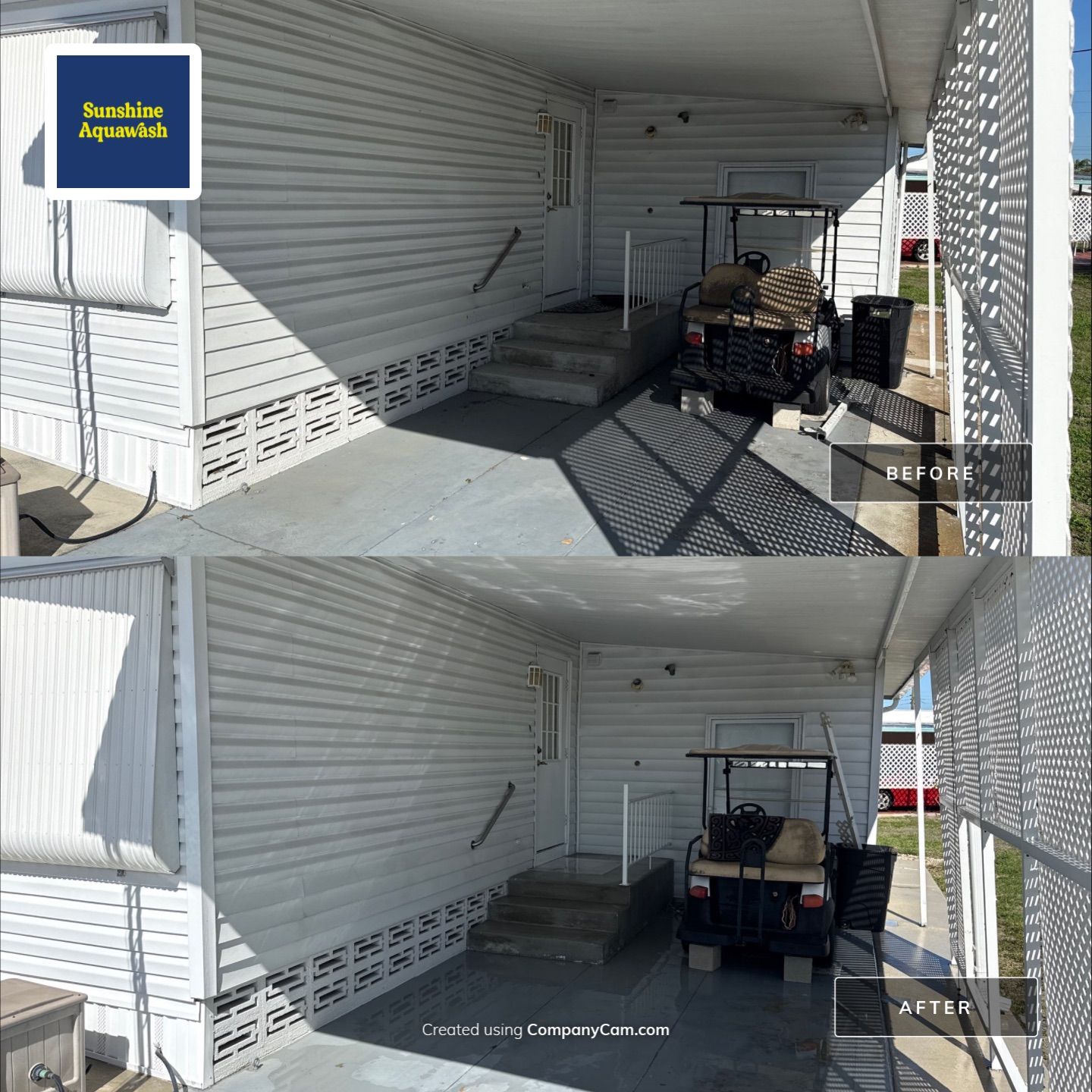 Trailer Estates Mobile Home Cleaning + Driveway & Patio Wash | Bayshore Gardens, FL by Sunshine AquaWash