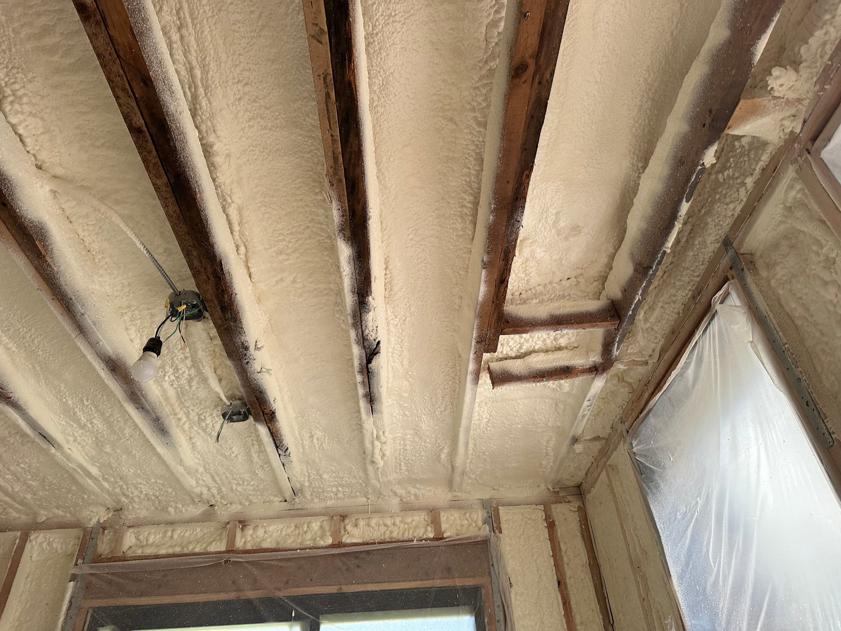 Attic Insulation using Closed Cell Spray Foam by NYS Foam & Energy