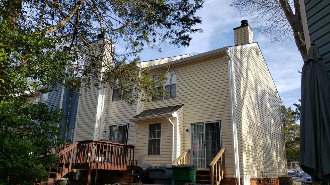 Gutter Cleaning using water by G&H Home Tech Pros LLC