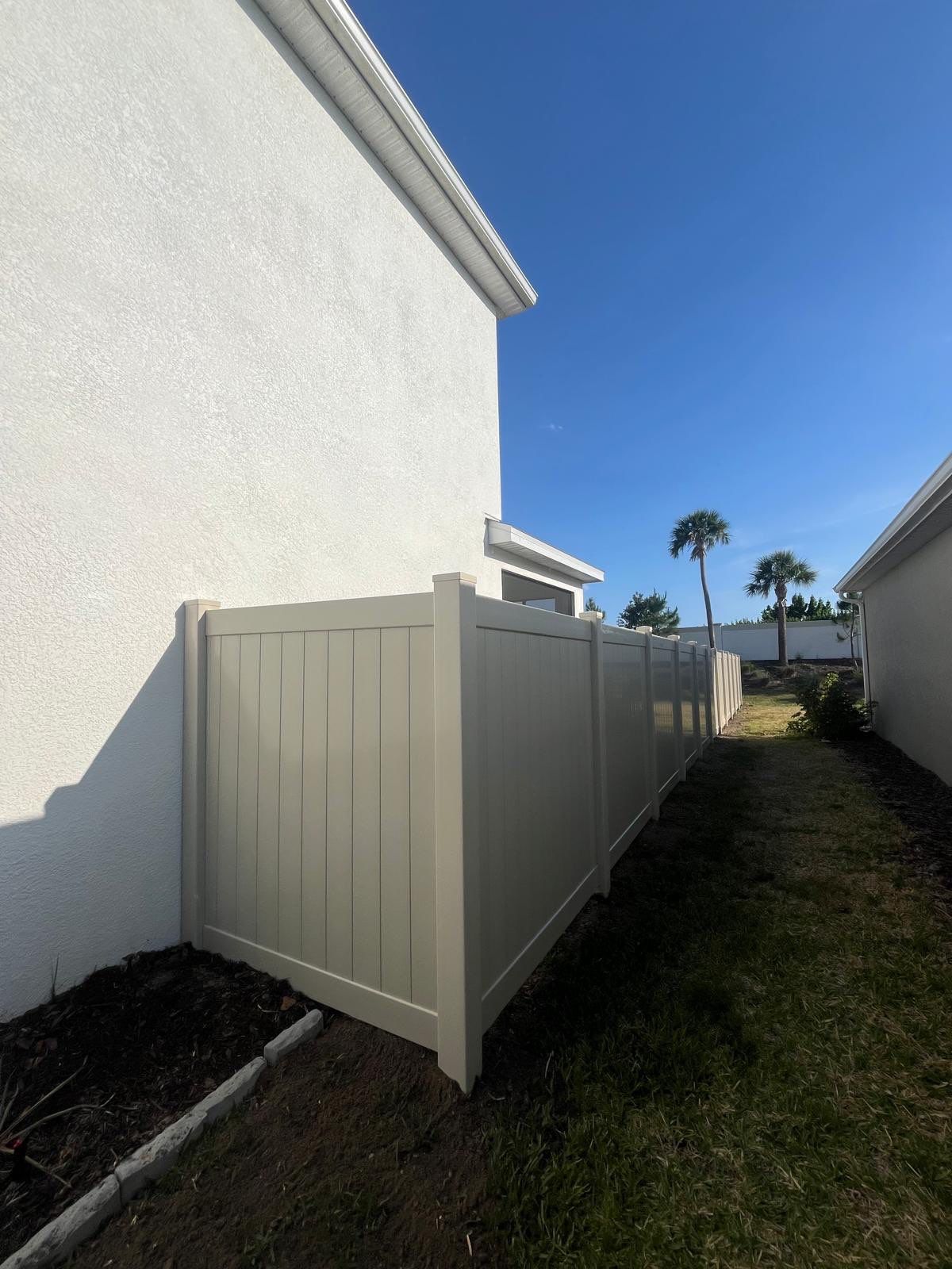Aluminum Fence Installation using Black 3 Rail Aluminum and Vinyl Privacy Fence  by Asap fence and gates, LLC