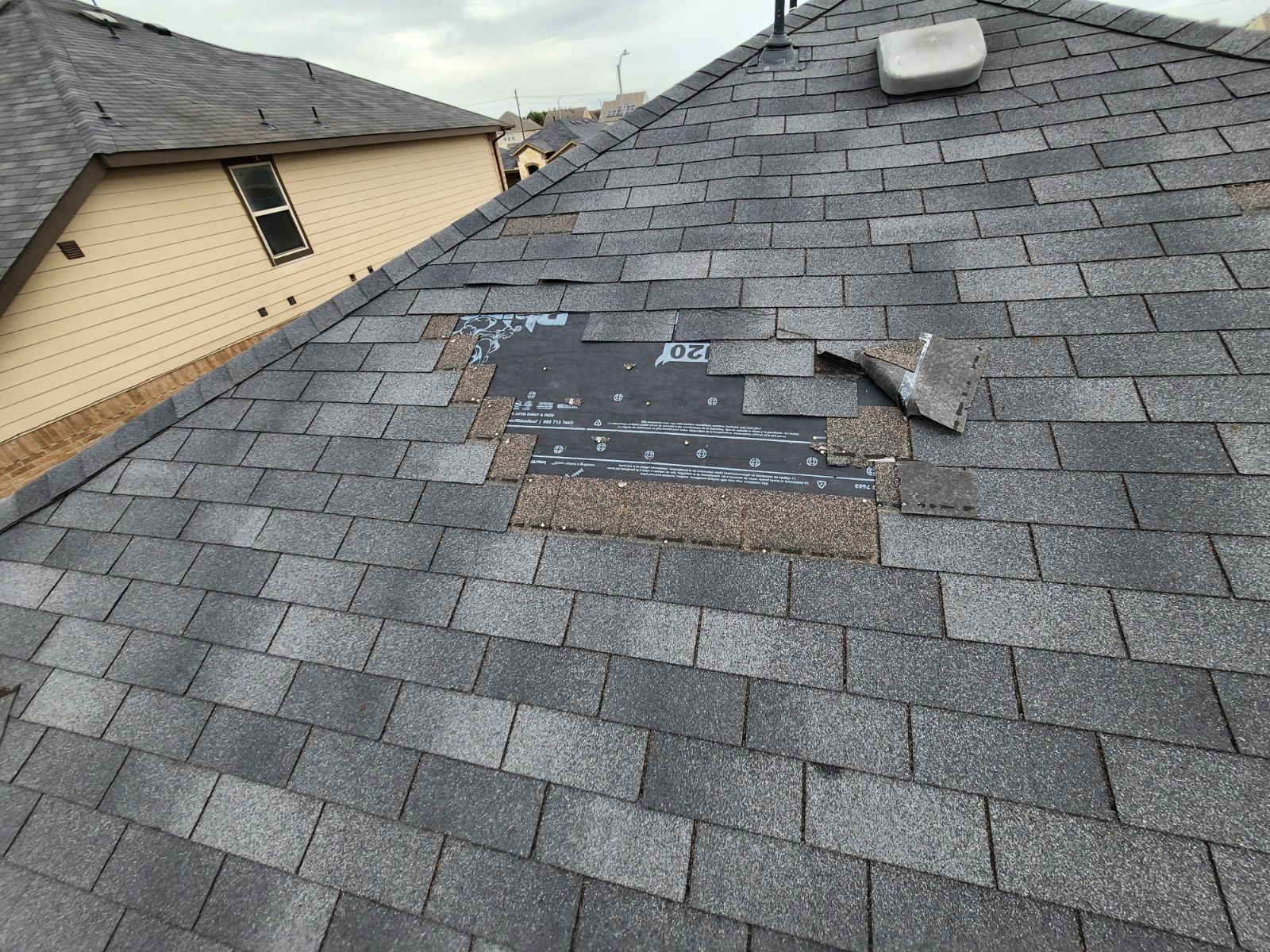 Roof Repair after Hurricane Beryl by Berry Good Roofing 