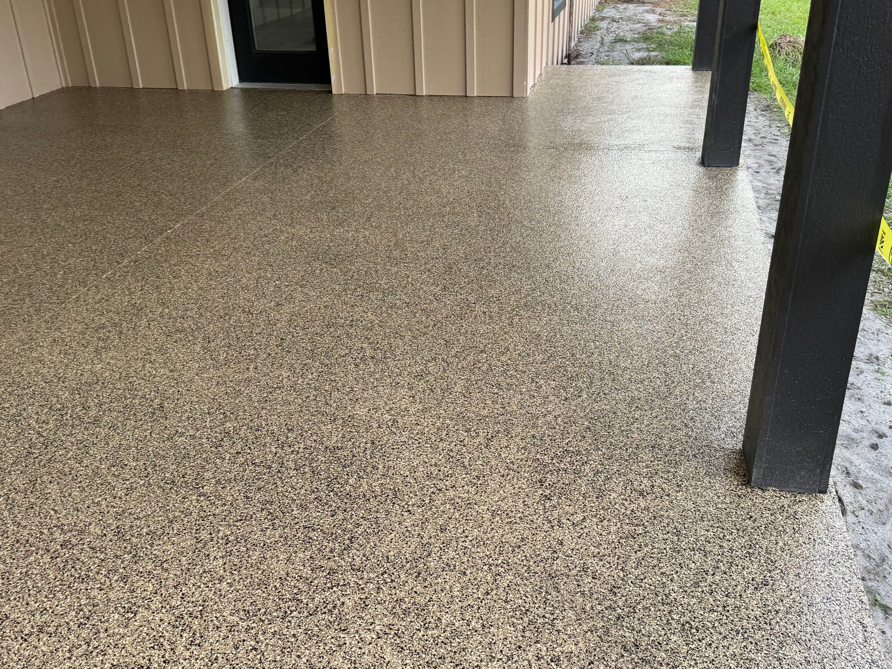 Carport in Hawthorne, FLin Aztec Beige by Cross Creek Concrete Coatings