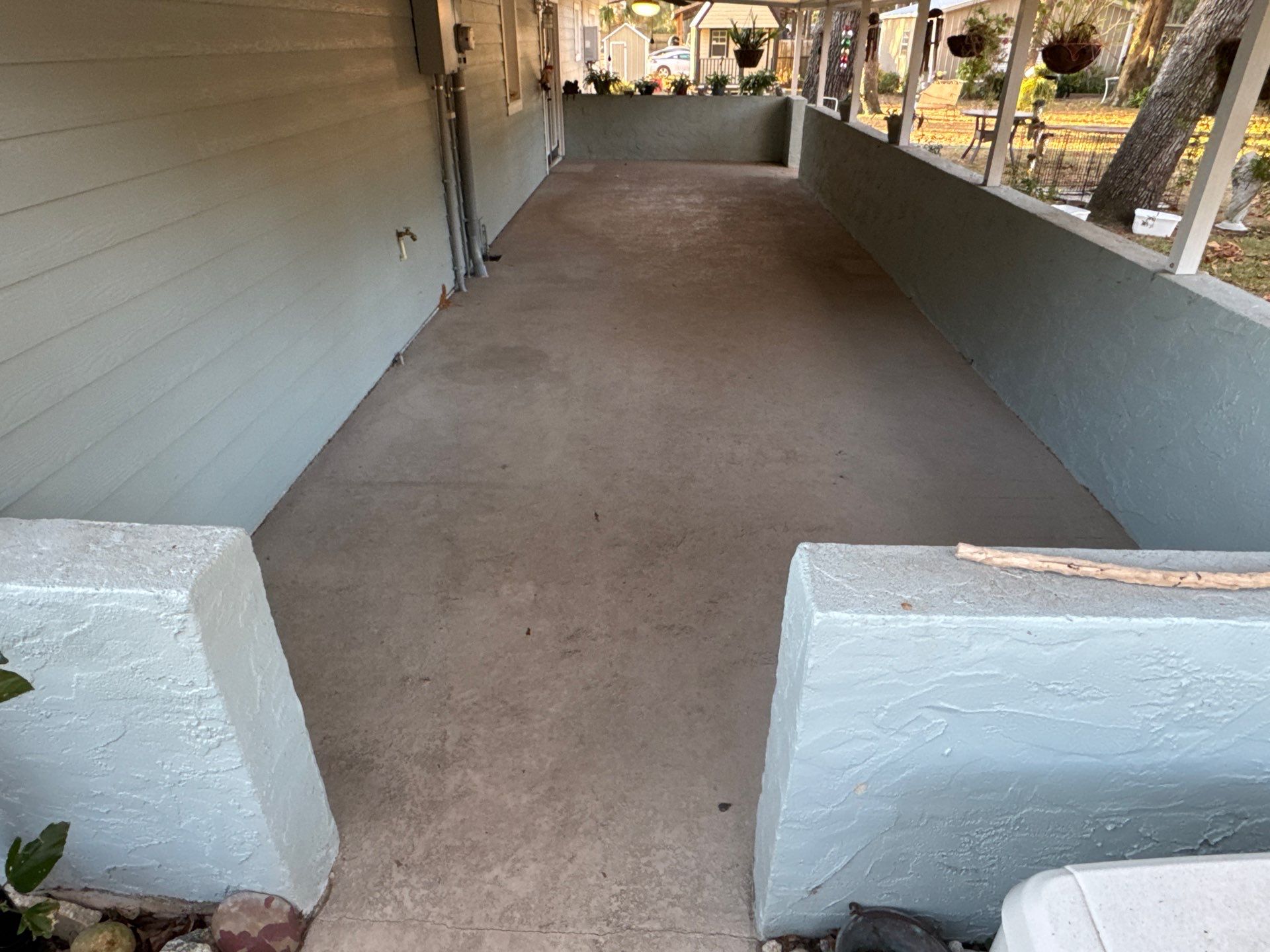 Carport in Chiefland, FL in Slate Stone by Cross Creek Concrete Coatings
