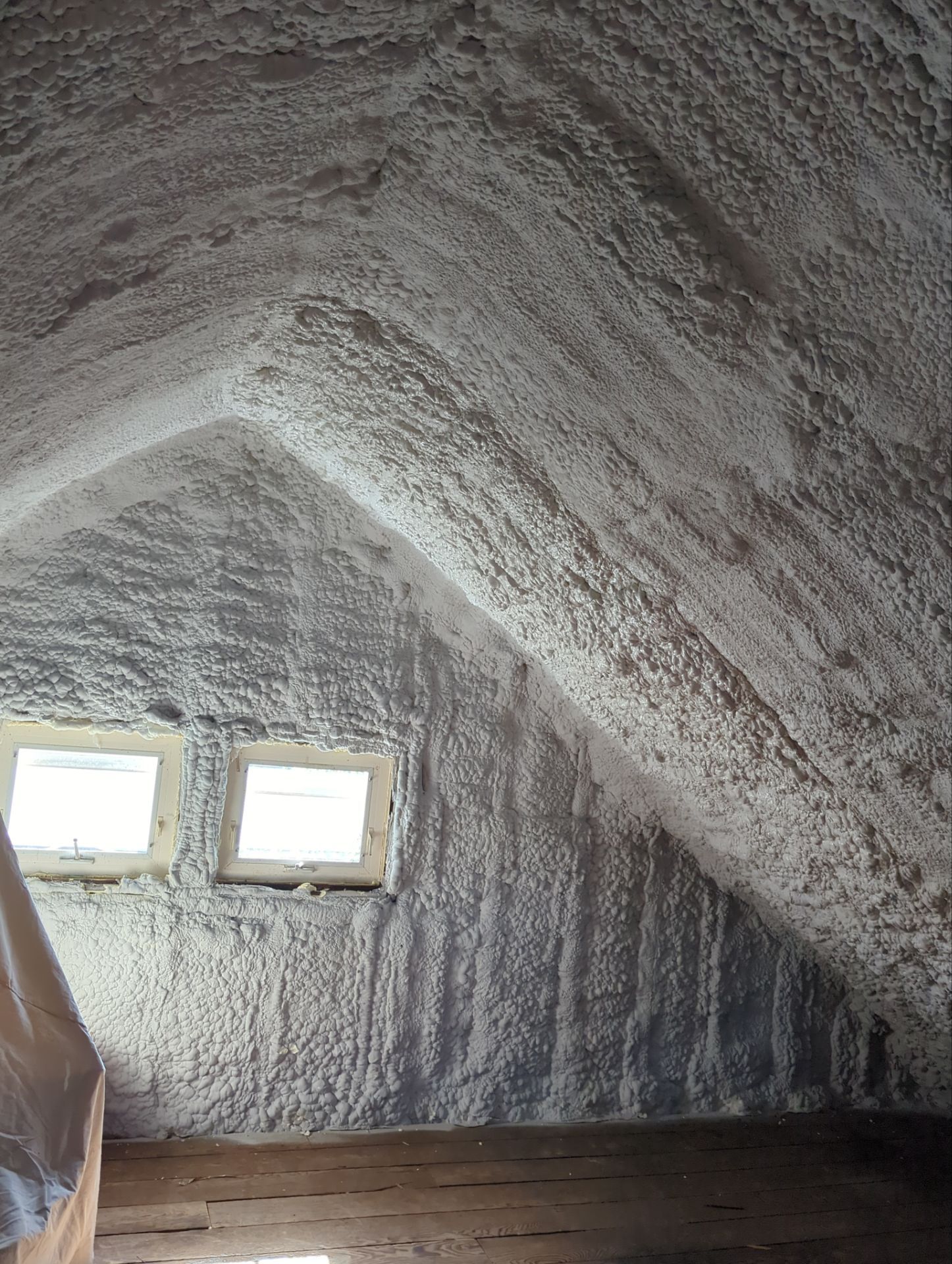 Attic Insulation using open cell spray foam by NYS Foam & Energy