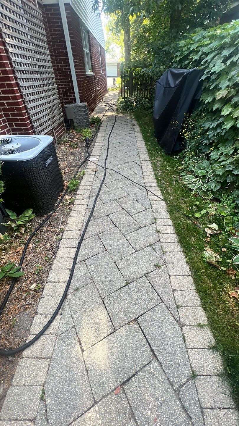 Brick paver clean, sand and seal.  using Surebond SB-1300 by Northern Power Washing LLC.