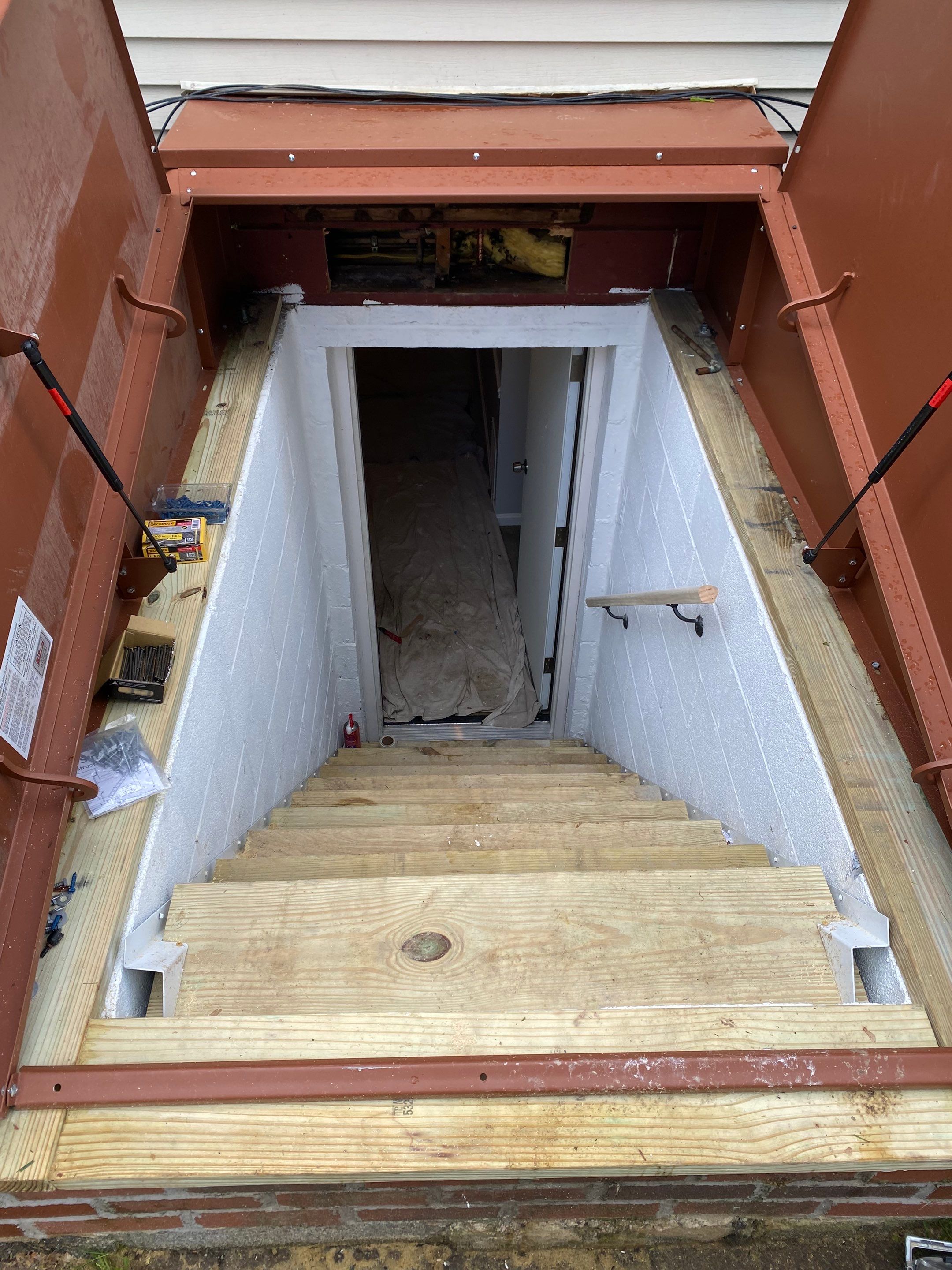 New Bilco doors to basement & new front porch posts by The Smet Companies, LLC