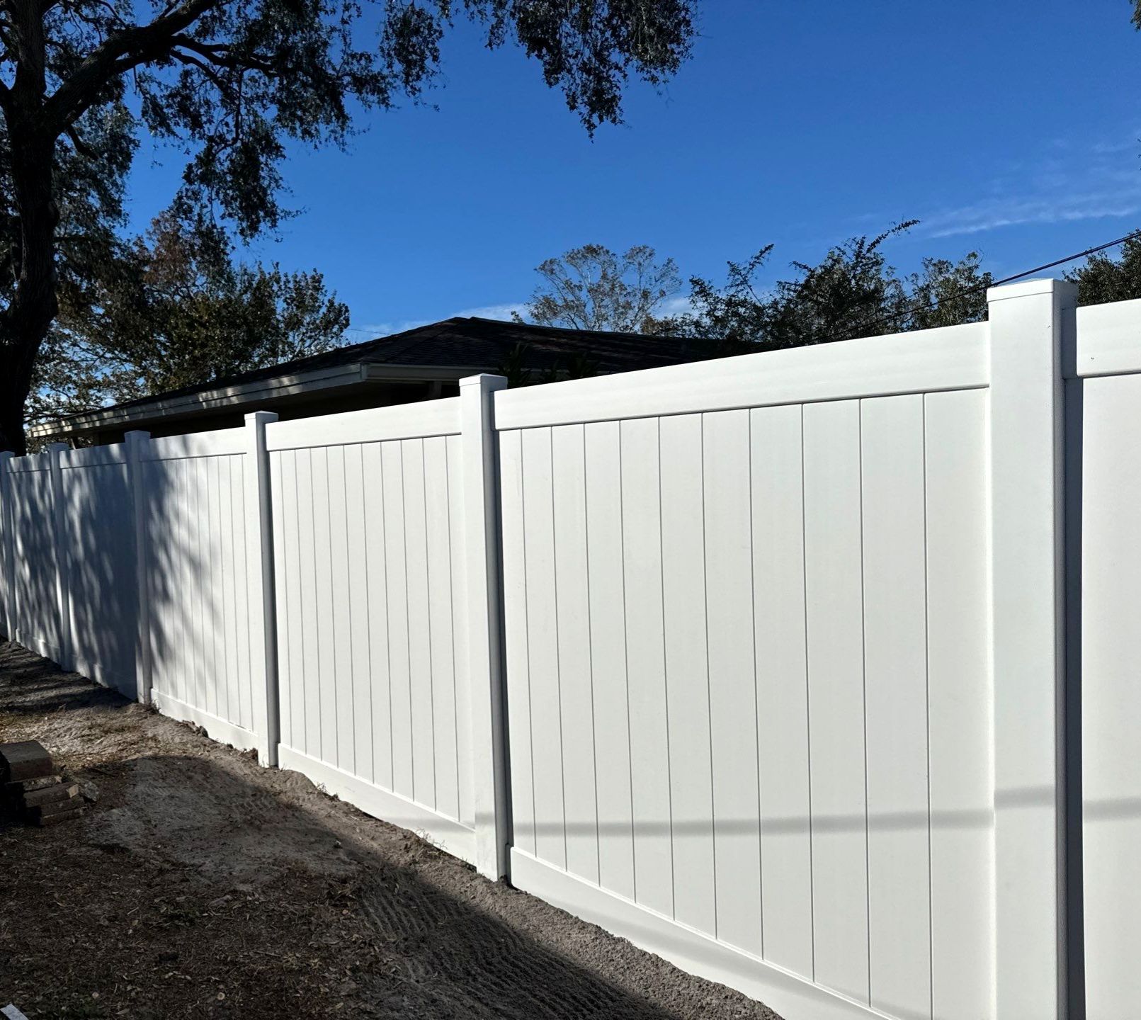 Vinyl Fence Installation using 6Ft White Vinyl Fence with a 4Ft White Picket Fence by Asap fence and gates, LLC