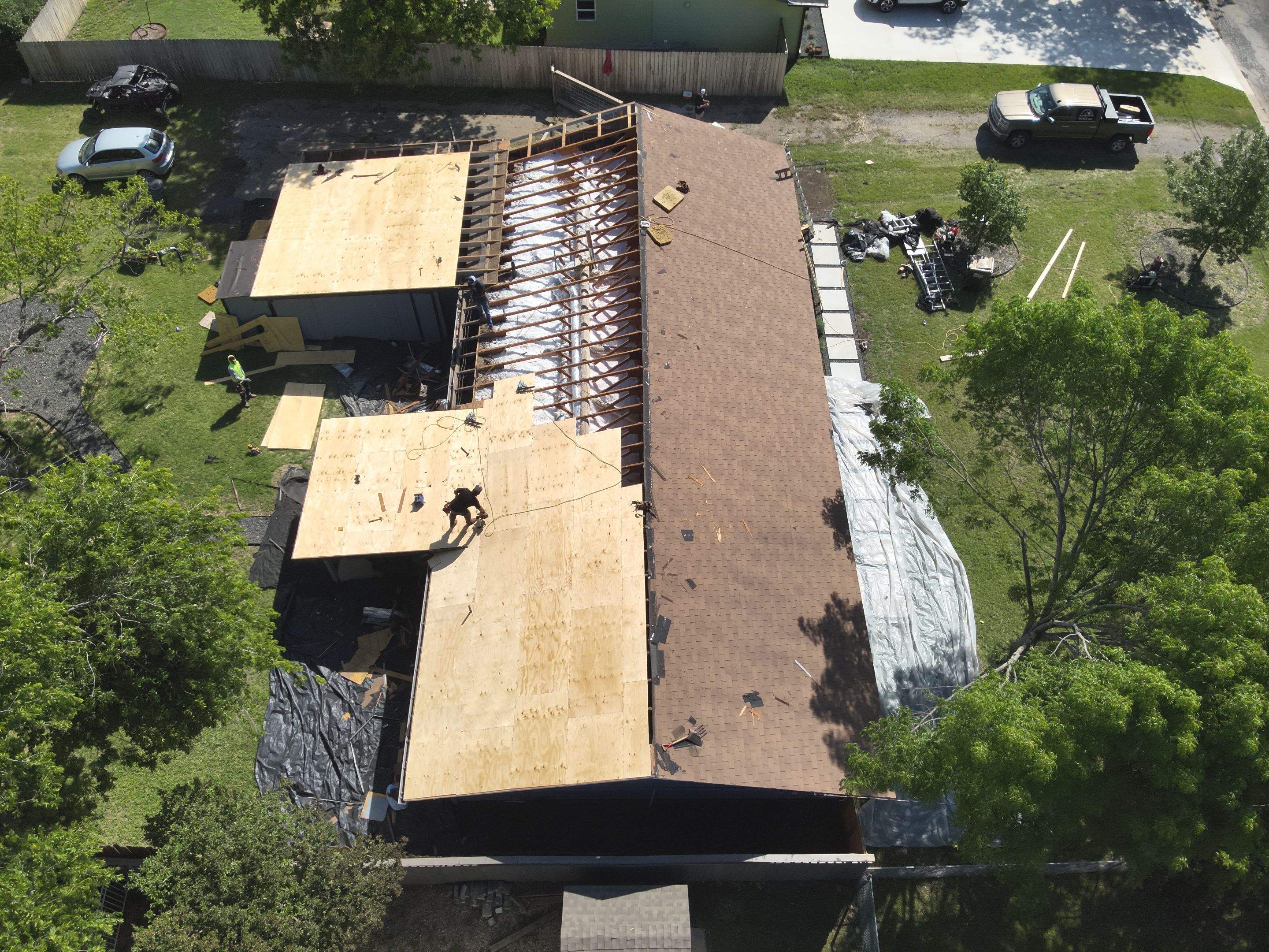 Residential Roof Replacement using GAF - HDZ - Charcoal by Action Exteriors Austin