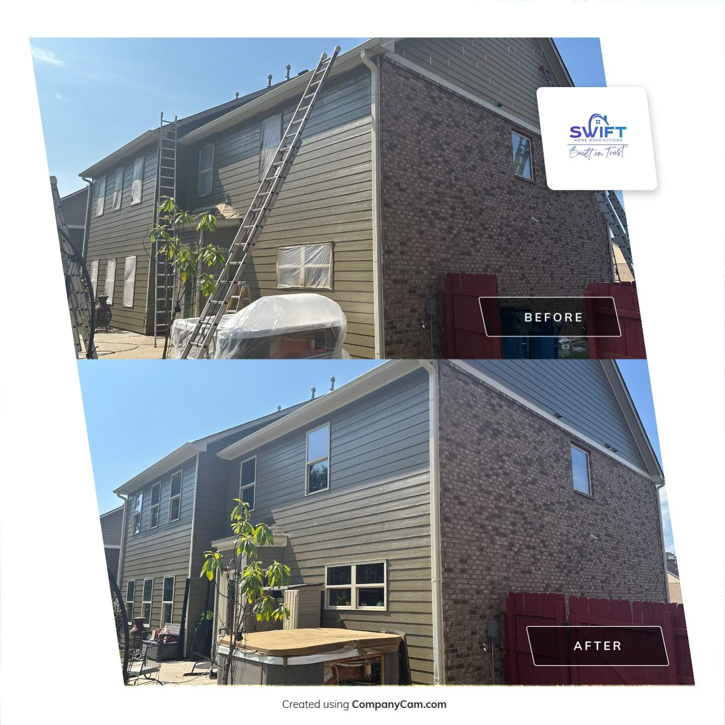 Exterior Painting and Trim Refresh for Dacula Residential Property by Swift Home Renovations