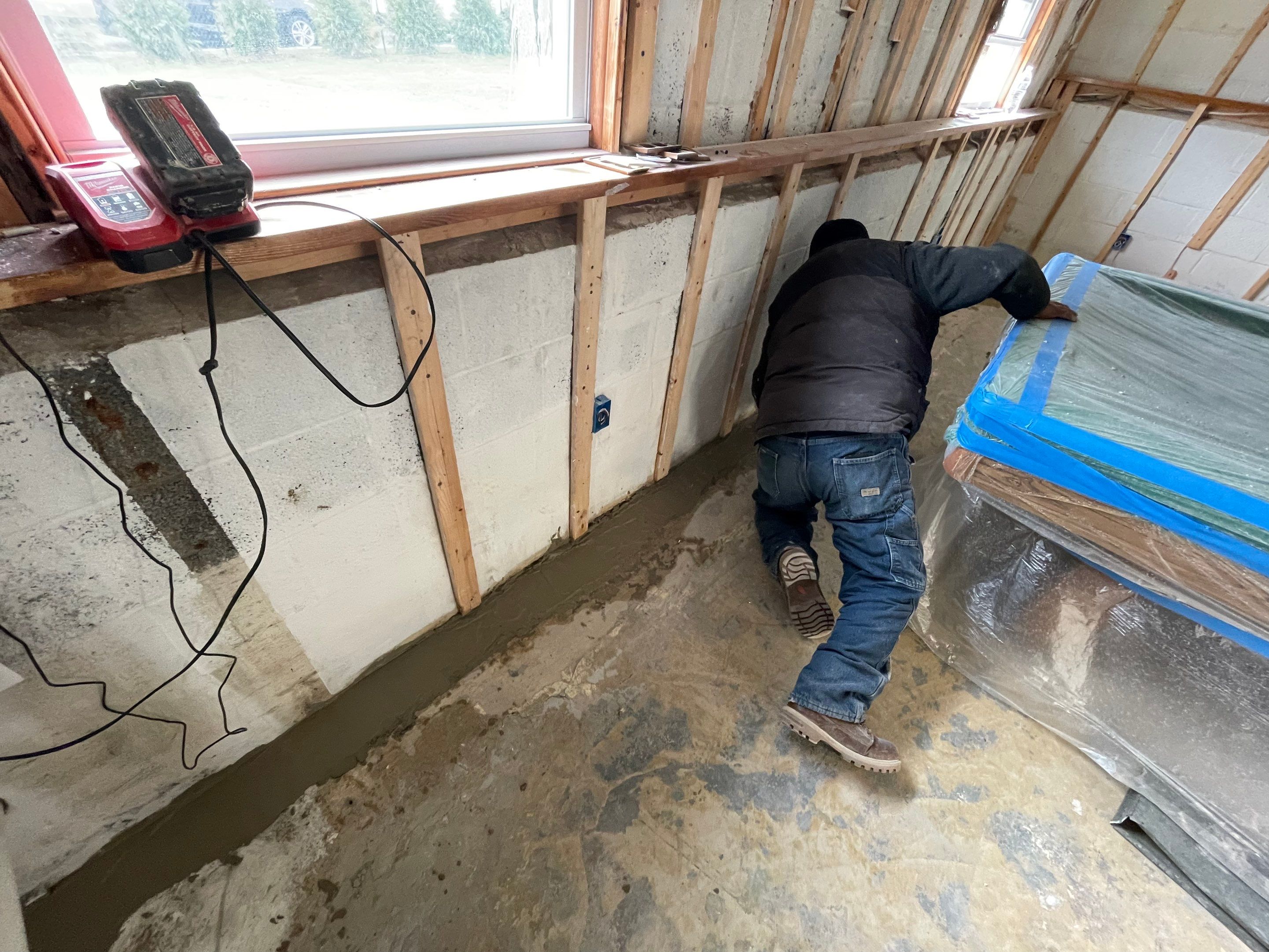 Basement Remodel using Wood by Home Concepts Construction