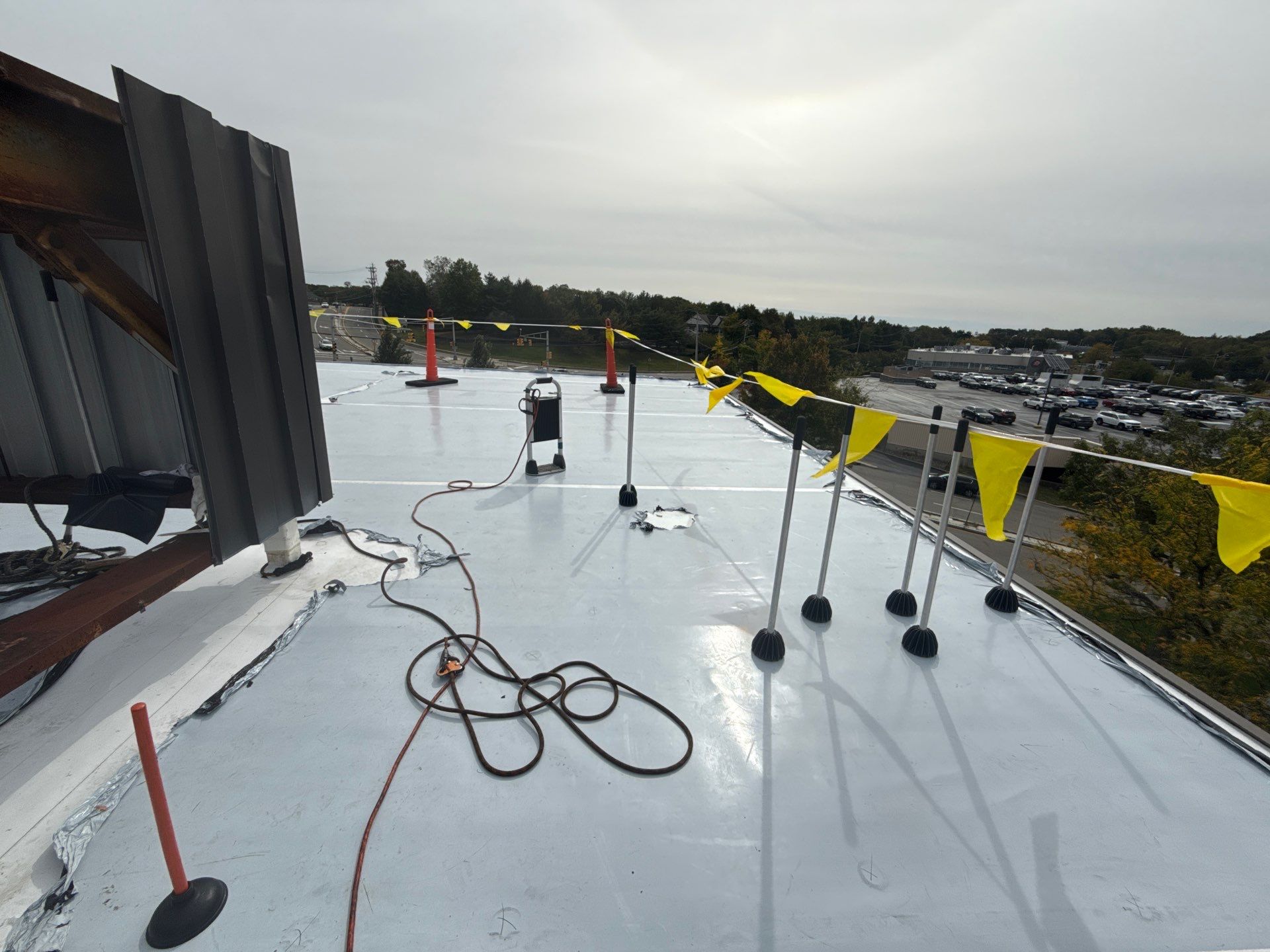 Commercial Roof Replacement – TPO Rhinobond System Installed at TD Bank by All Site Roofing