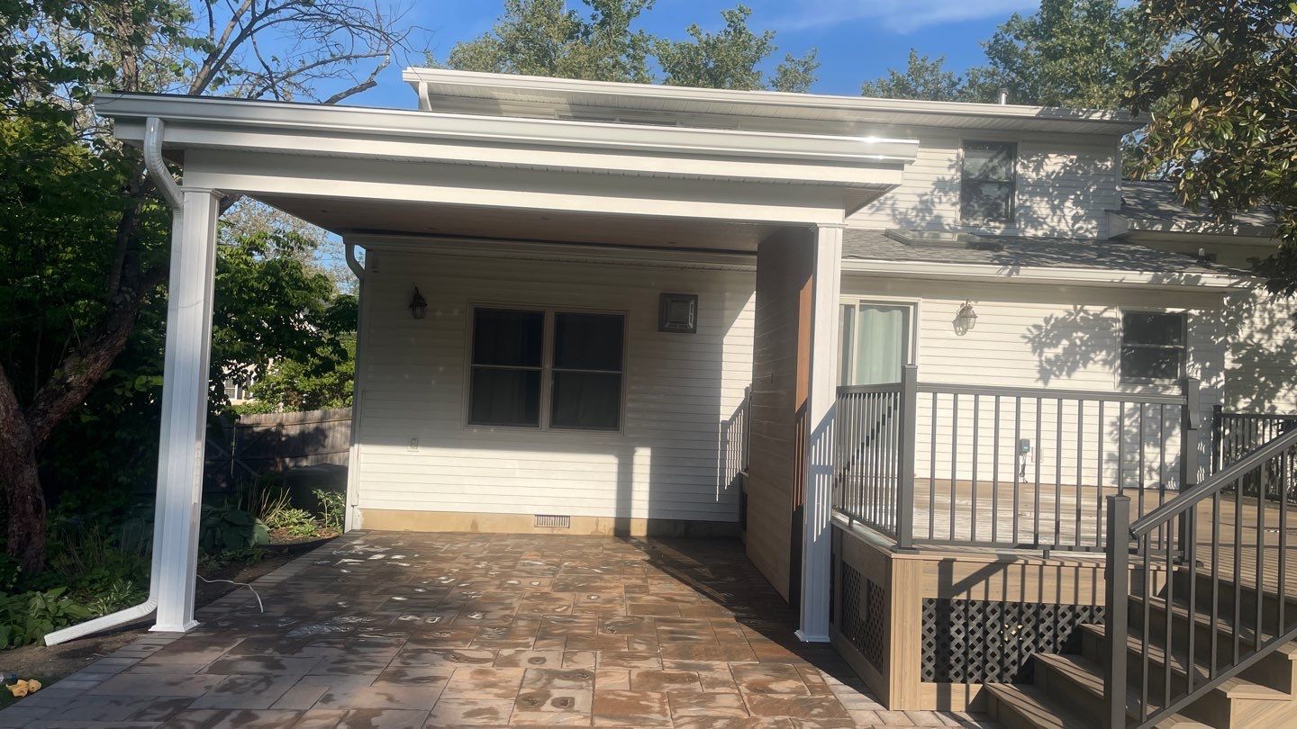 Deck Resurface with an add on roof in Princenton by deck guardian