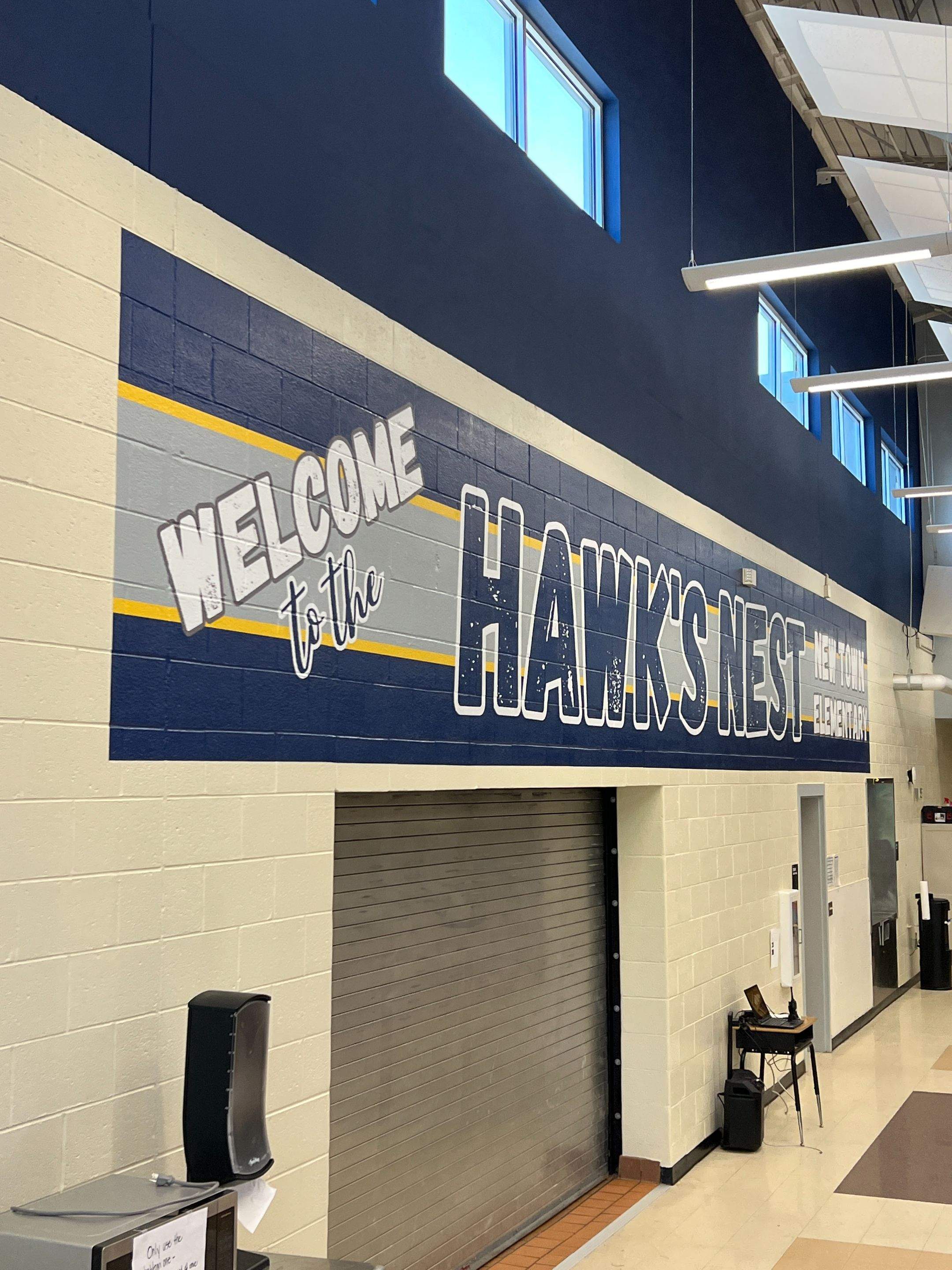 New Town Elementary School - Cafeteria Wall Graphic by QC Signs and Graphics