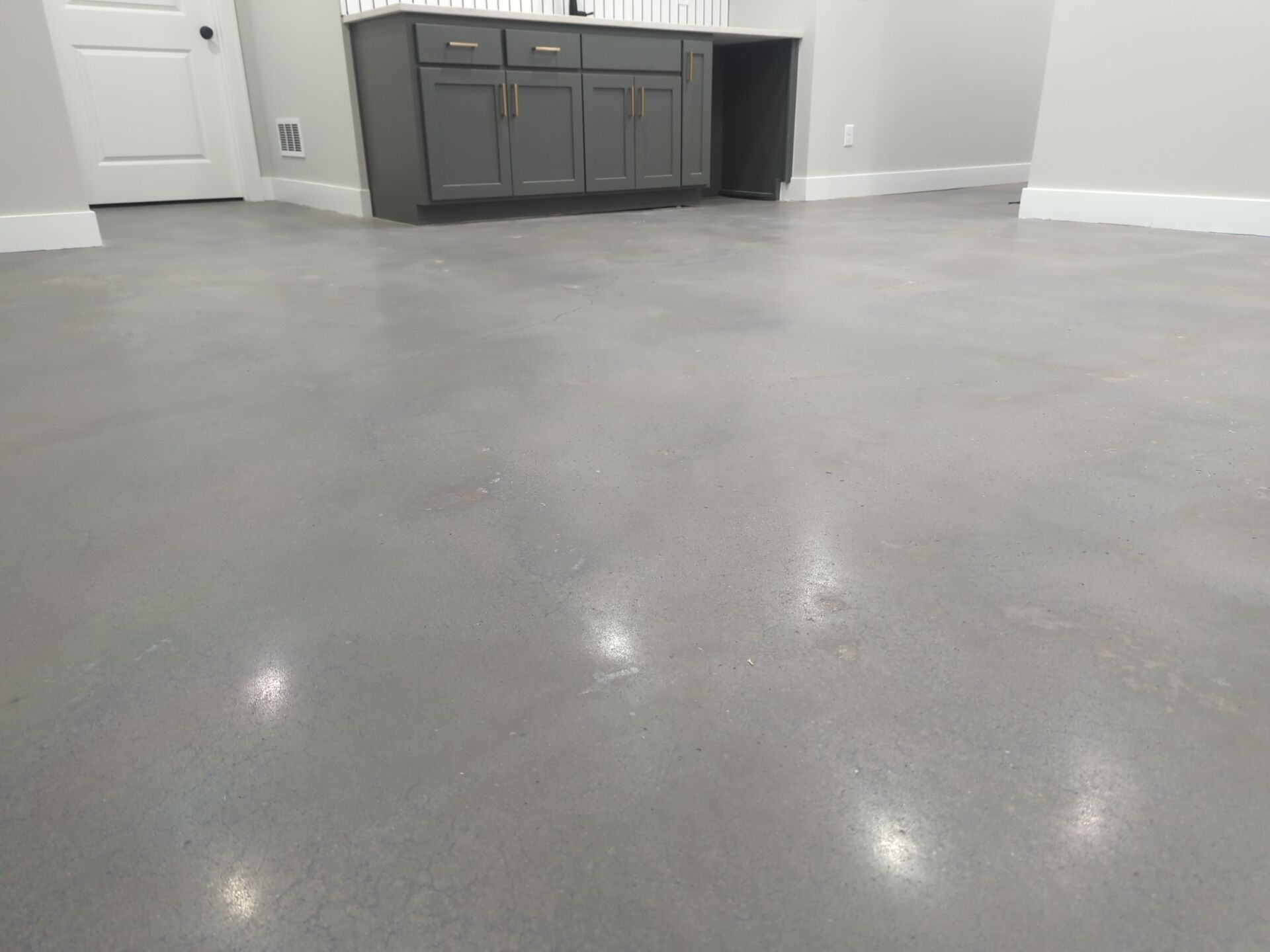 Lee's Summit -- Polished Concrete with Grey Dye by Big Red Decorative Concrete, LLC