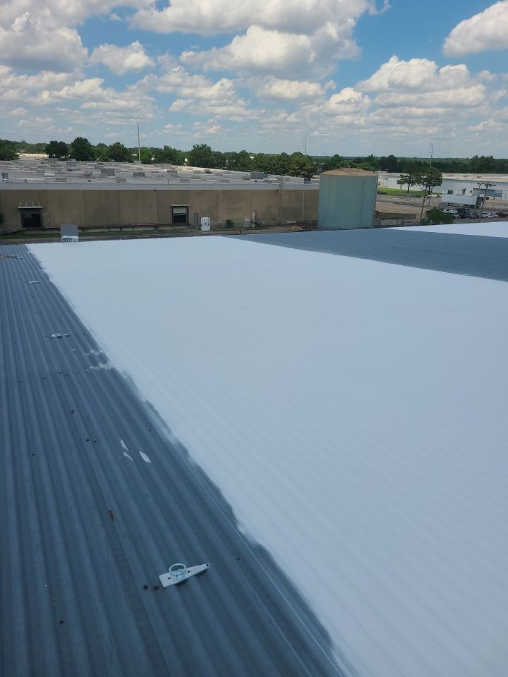 Commercial Metal Restoration System using Aldocoat Coatings by Hostetler Roofing