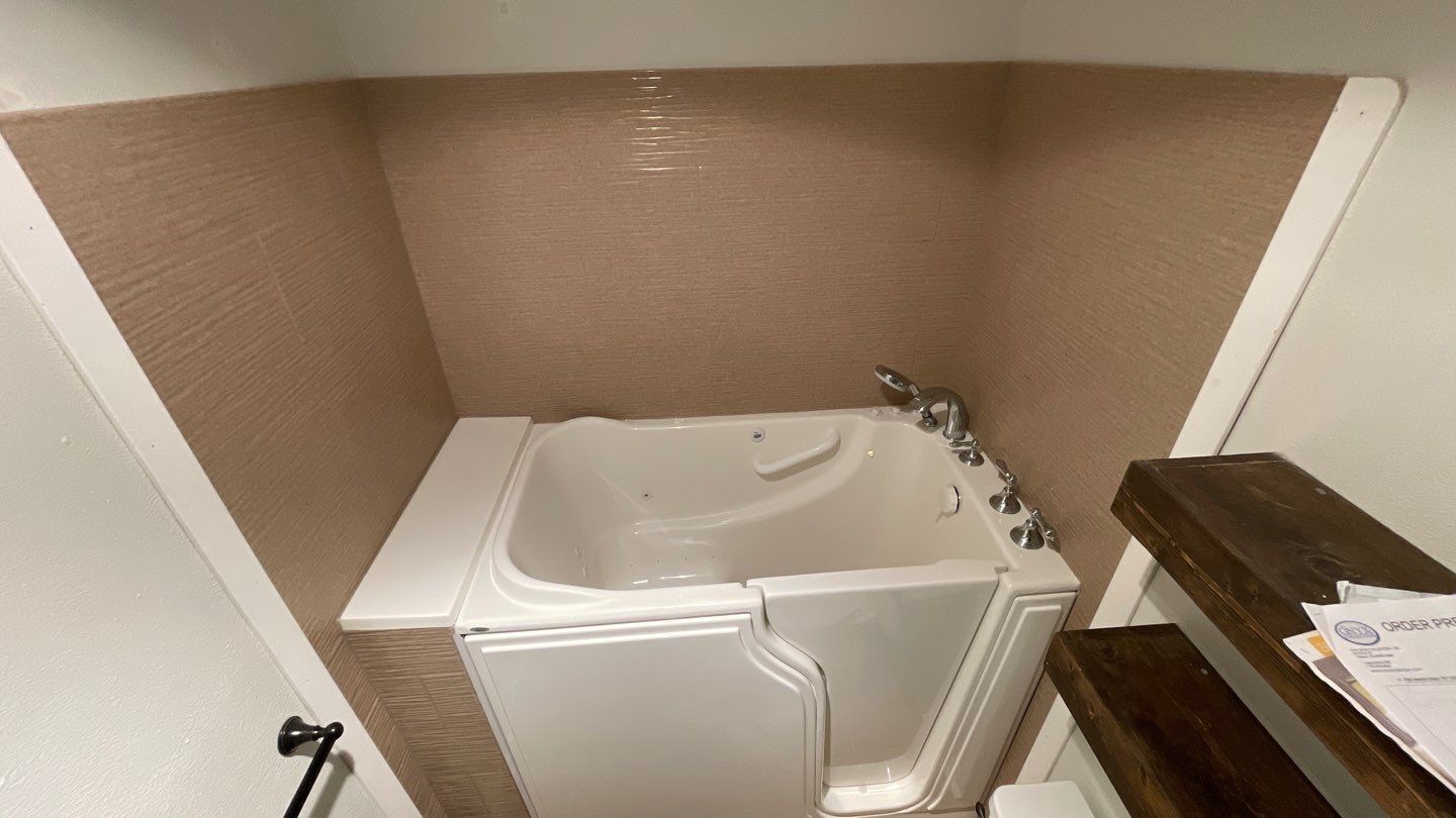 Bathroom Remodel using The Onyx Collection by Ekon Bath, LLC