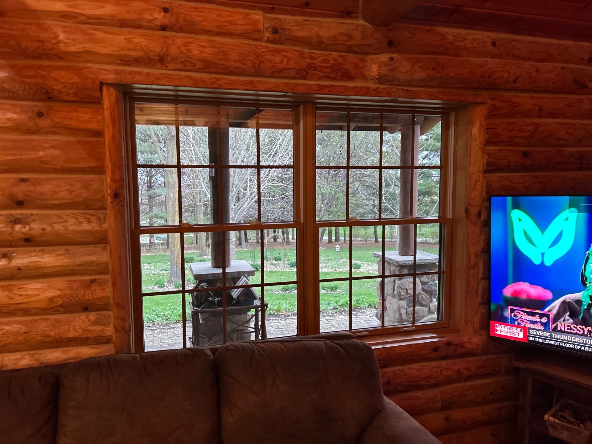 Pella Window installation using Pella Lifestyle wood/Aluminum window by United Windows and Siding LLC