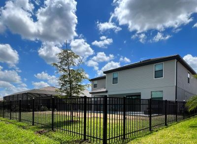 Aluminum Fence Installation using Black 3 Rail Aluminum Fence