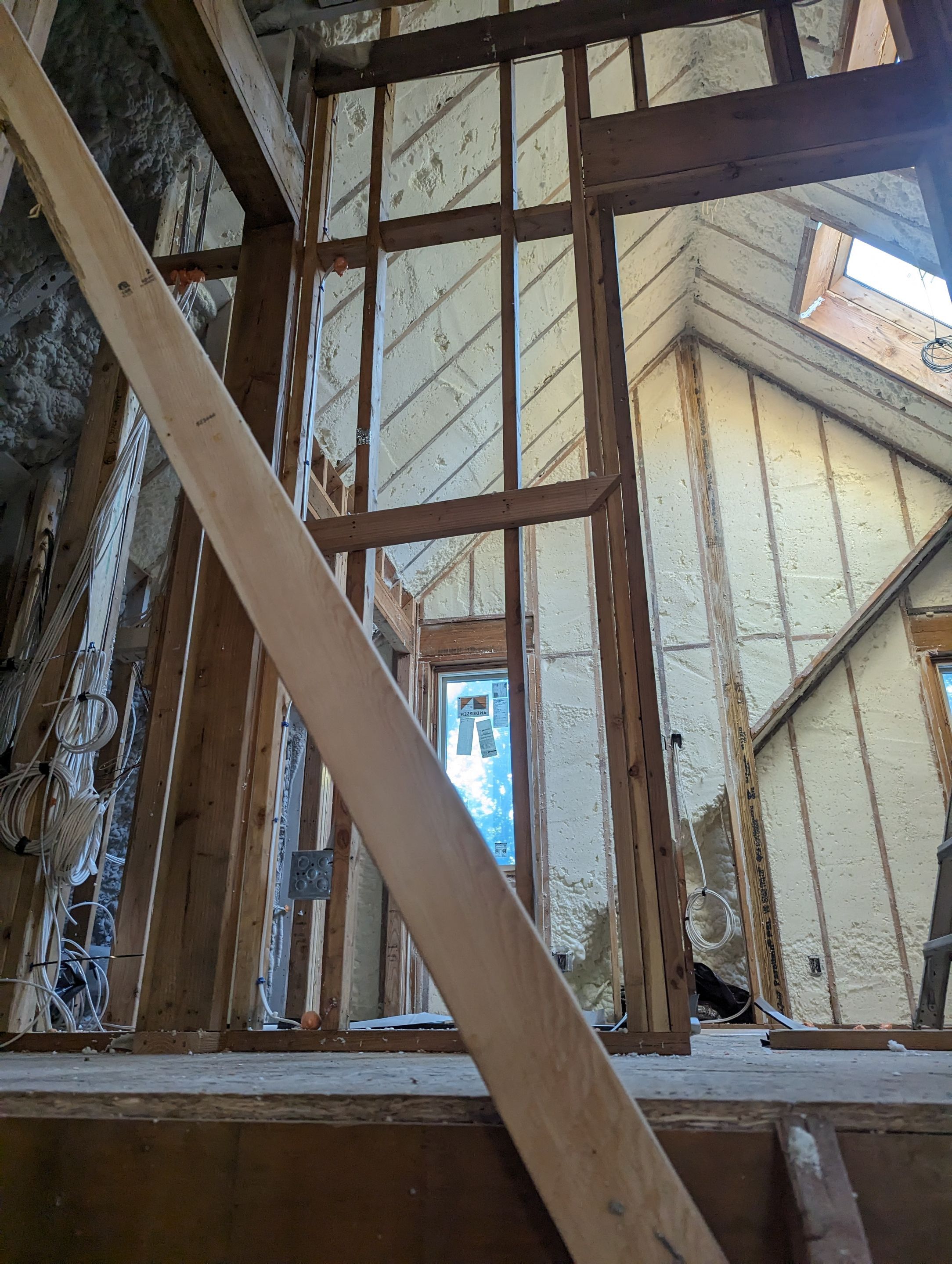 New Home Construction using open cell spray foam by NYS Foam & Energy