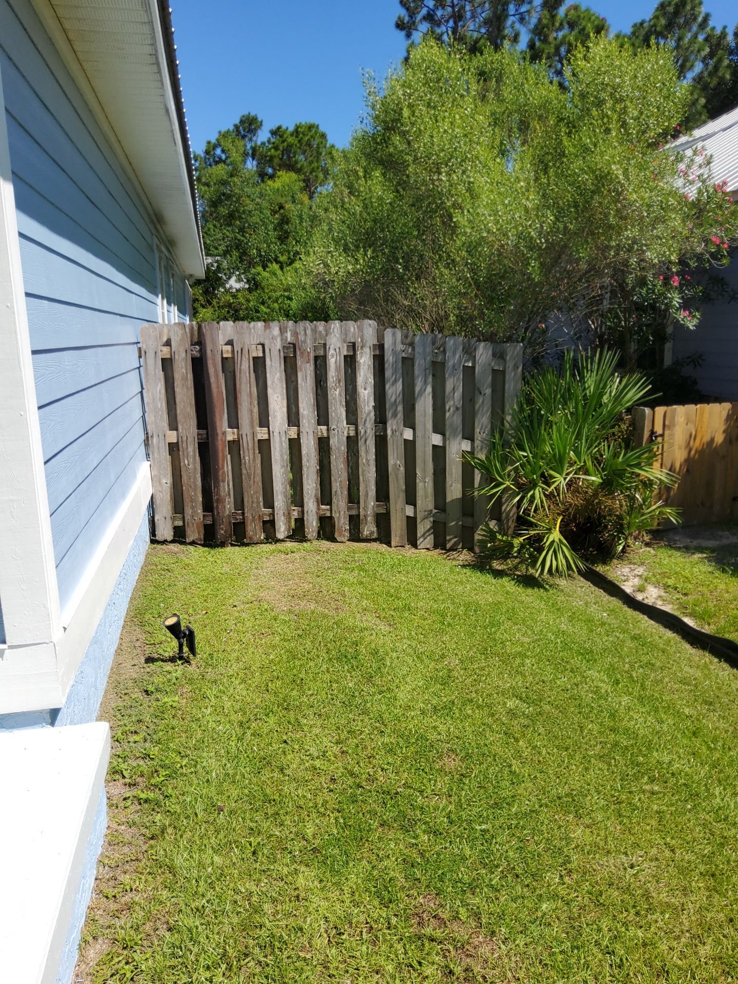 6' WOOD PRIVACY WITH 14' DOUBLE DRIVE GATE using PRESSURE TREATED PINE by Hip Square Fence Inc.