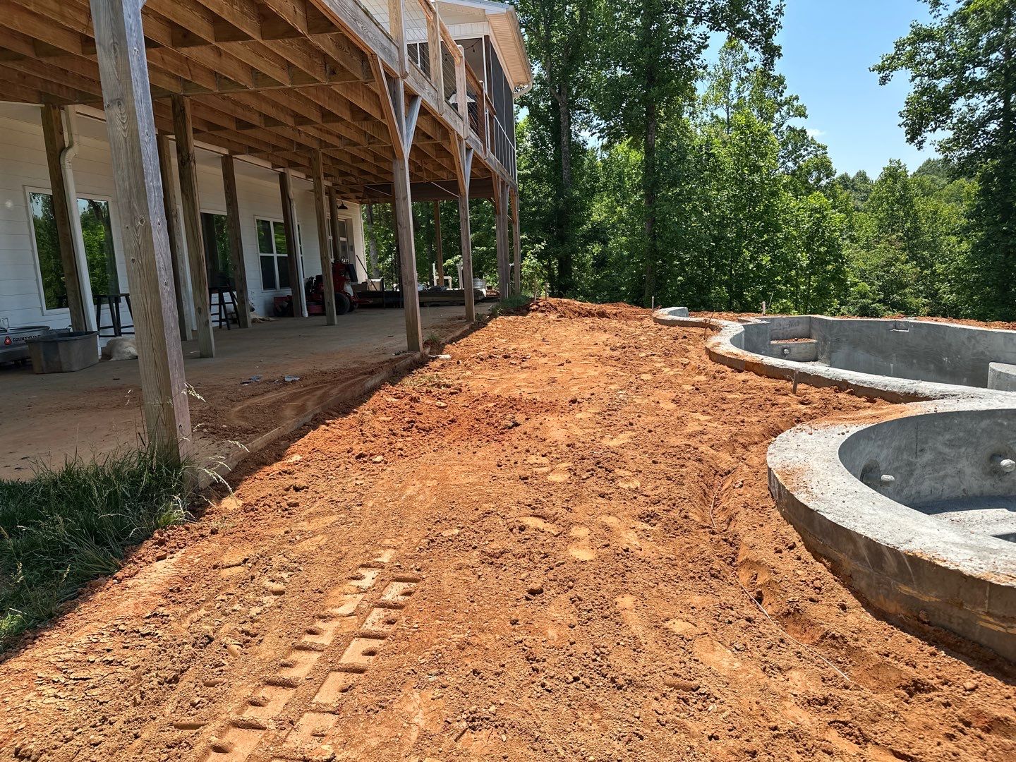 Pool Area Hardscape  by Growing Edge Landscape & Design, Inc.