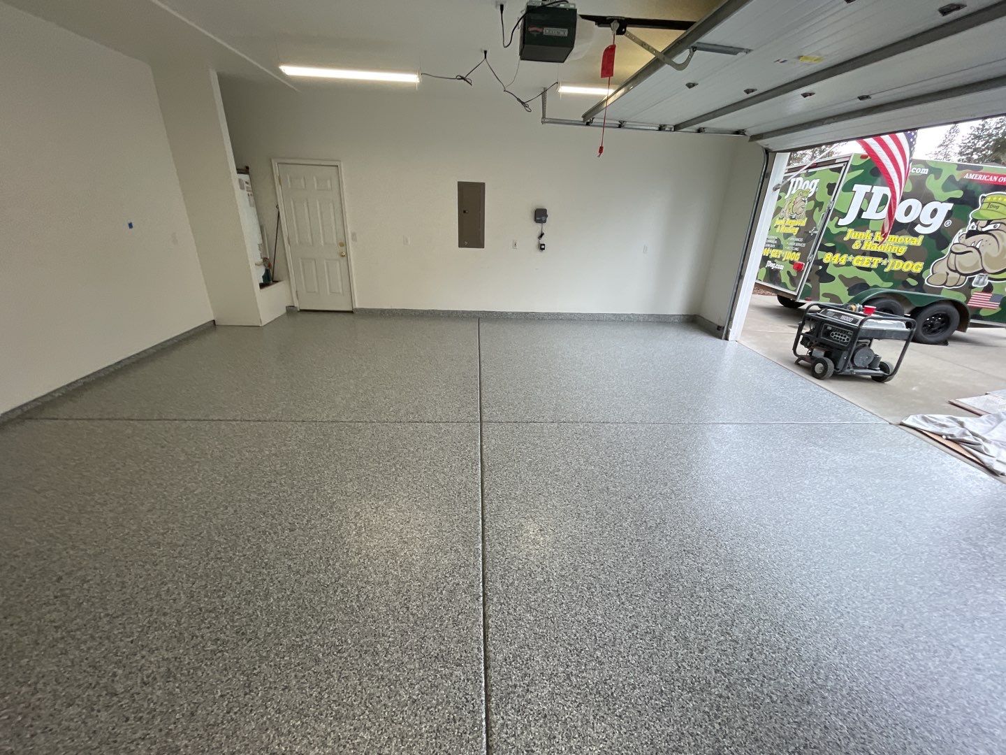 Garage Transformation using Silver Creek by Croc Coatings, LLC