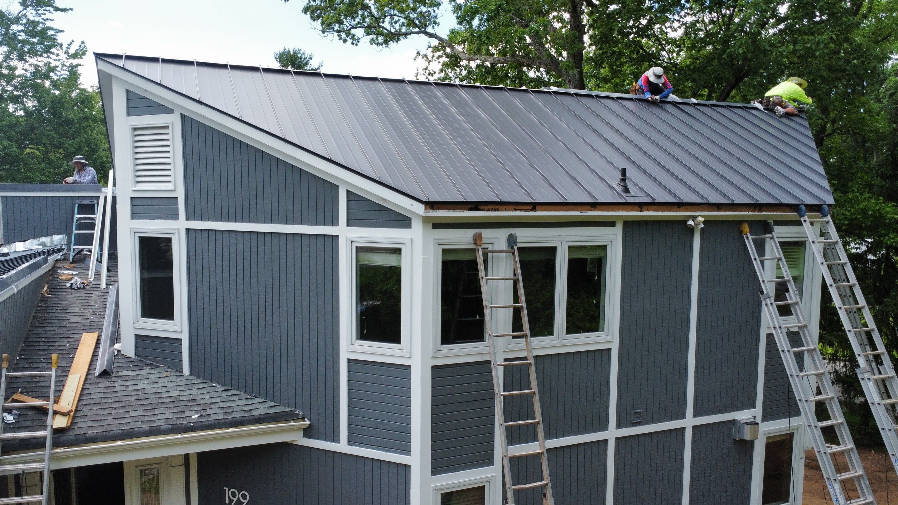 Residential Roofing Installation using Aluminum 032GA - Color Matte Black by CMNG LLC