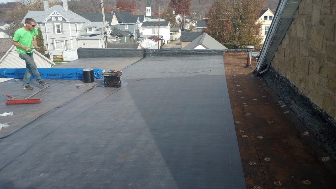 Commercial Roofing Installation using Performance Shingles by Mr. Roofer