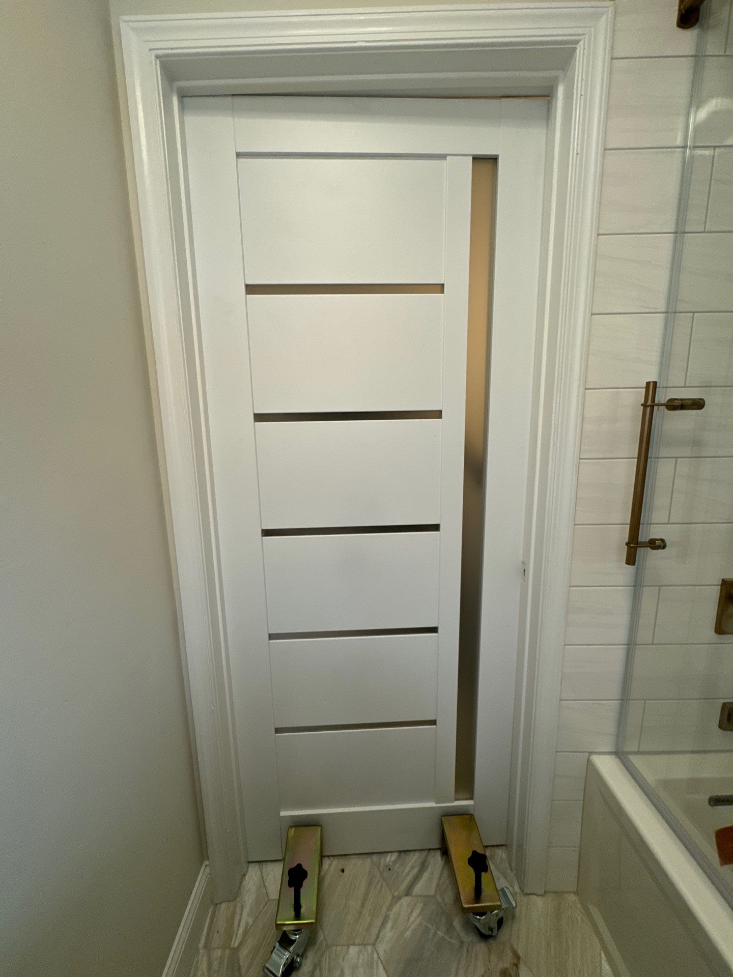 Door Installation using Interior Slab Door by A1 NERDY HOMES LLC