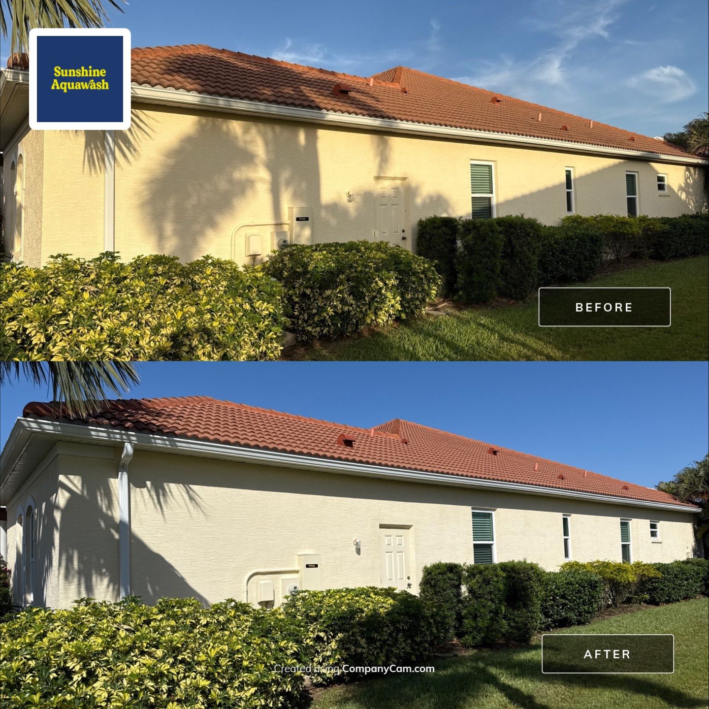 Roof Cleaning & Gutter Brightening | The Inlets Community | Manatee River | Bradenton, FL by Sunshine AquaWash
