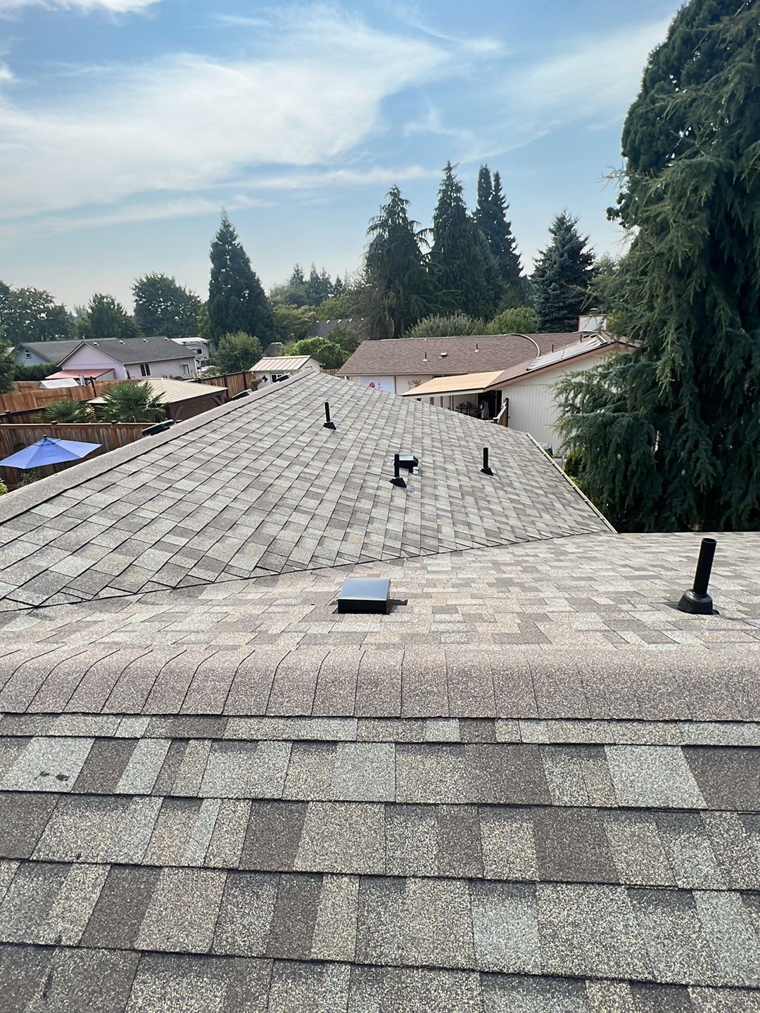 Residential Roofing Installation using Owens Corning Duration Shingles In "Driftwood".  by BEST Roofing & Waterproofing