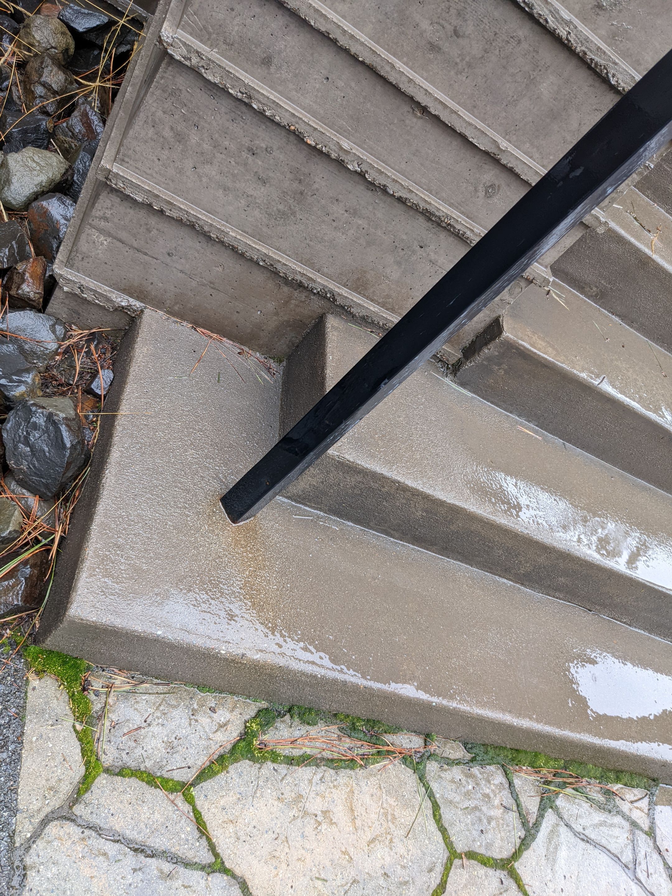 Entryway Transformation using Trail Mix 1/8" Chip by Croc Coatings, LLC