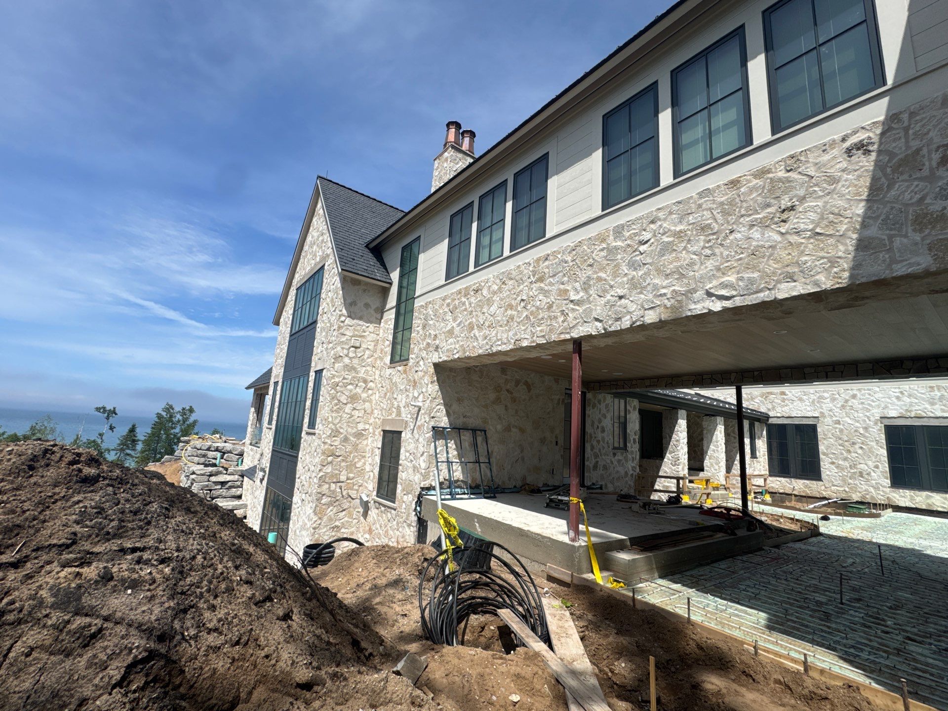 Half Round Gutter Installation for Petoskey Residence by Rainbow Seamless Systems