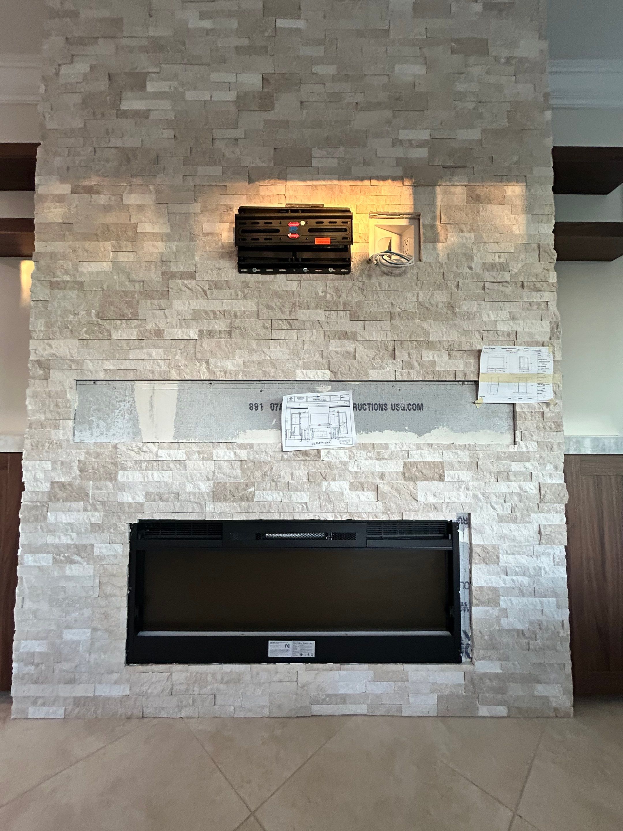 TV Fireplace Wall - Delray Beach by Hevi Tile