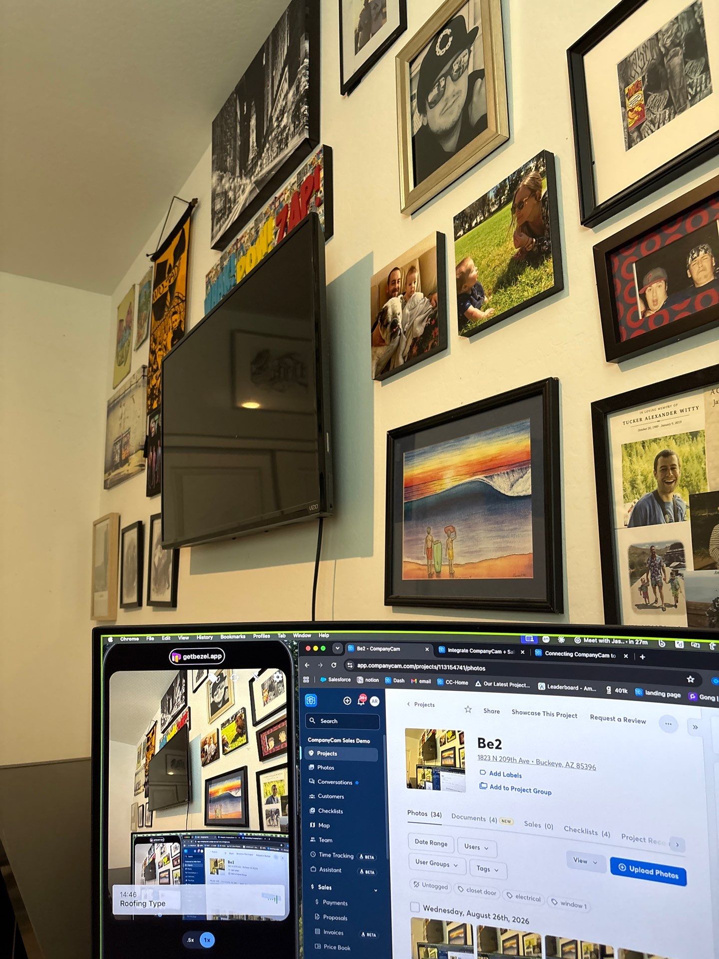 Home Office Setup and Gallery Wall Installation in Buckeye by CompanyCam Sales Demo