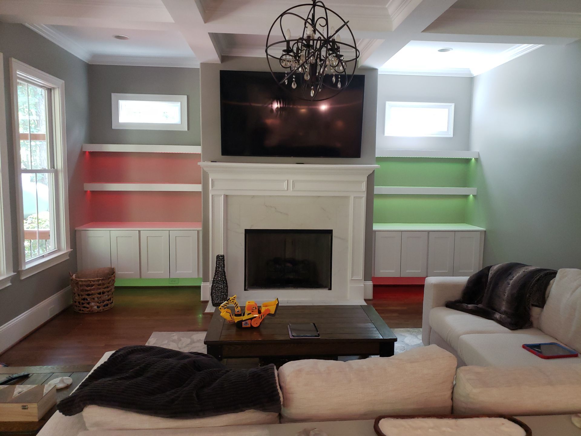 Fireplace Transformed! Custom Cabinets by A Step Above Handy LLC