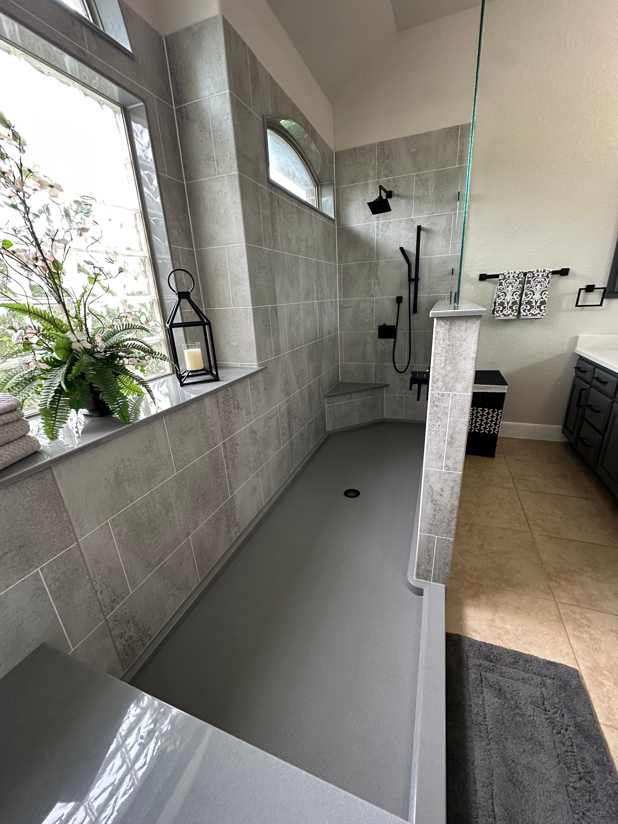 Garden Ridge Large Walk-In Shower by Legacy Bath and Kitchen 