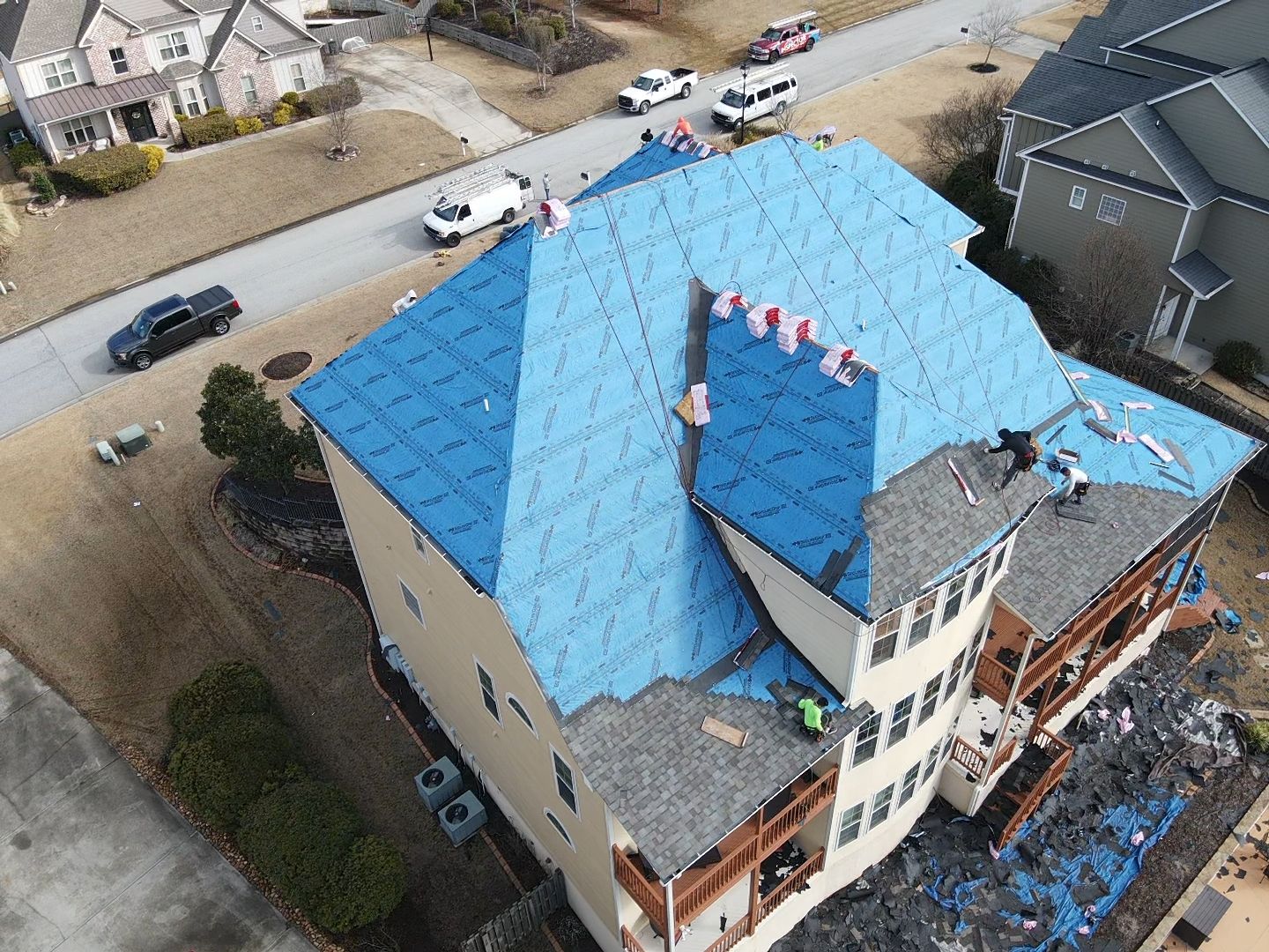 Residential Roofing Installation using Owens Corning by Inspector Roofing and Restoration