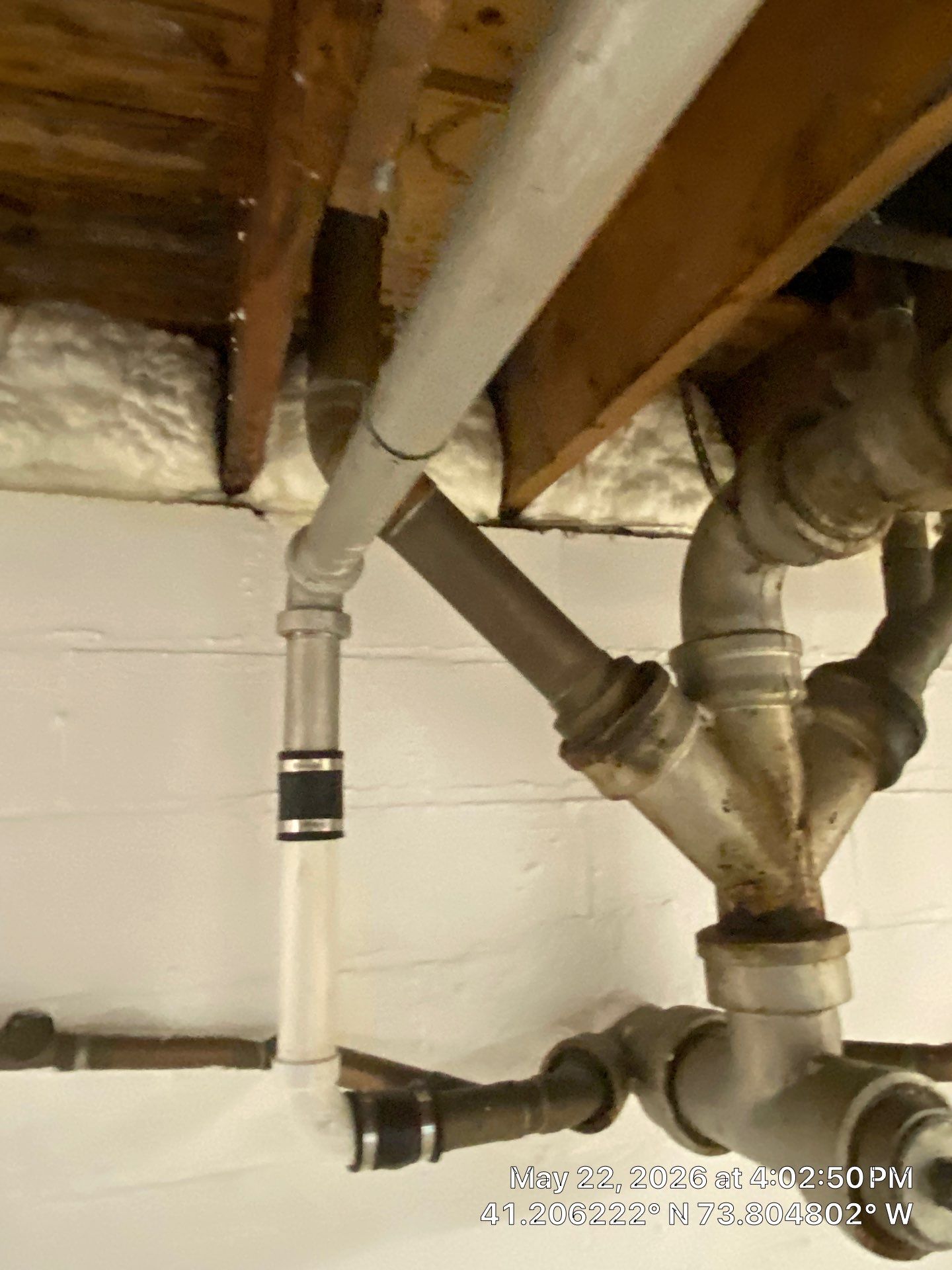 Rim Joist using open cell spray foam by NYS Foam & Energy