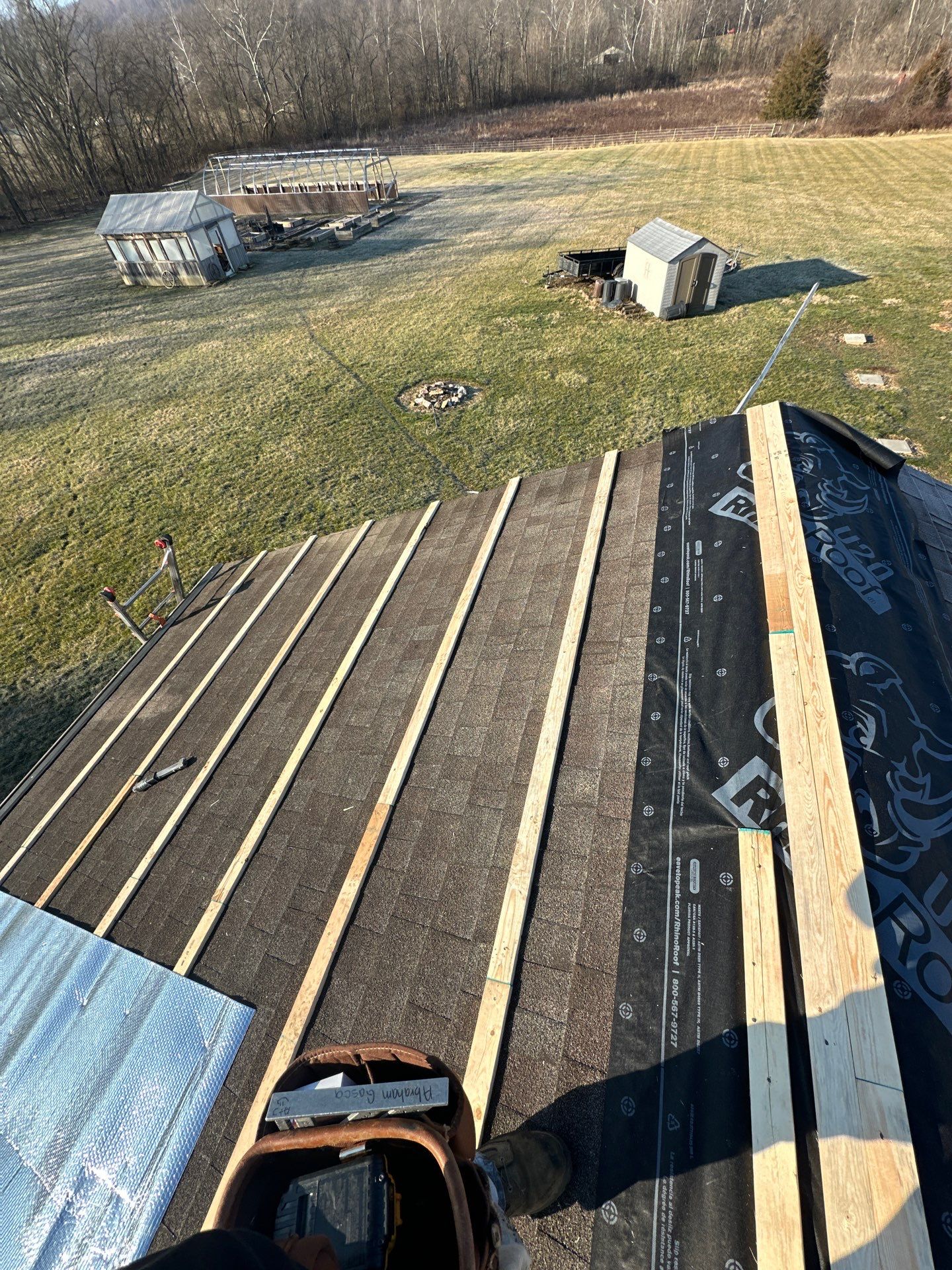 Residential Roofing Installation using Performance Panel Metal - Frost Black by RoofX 