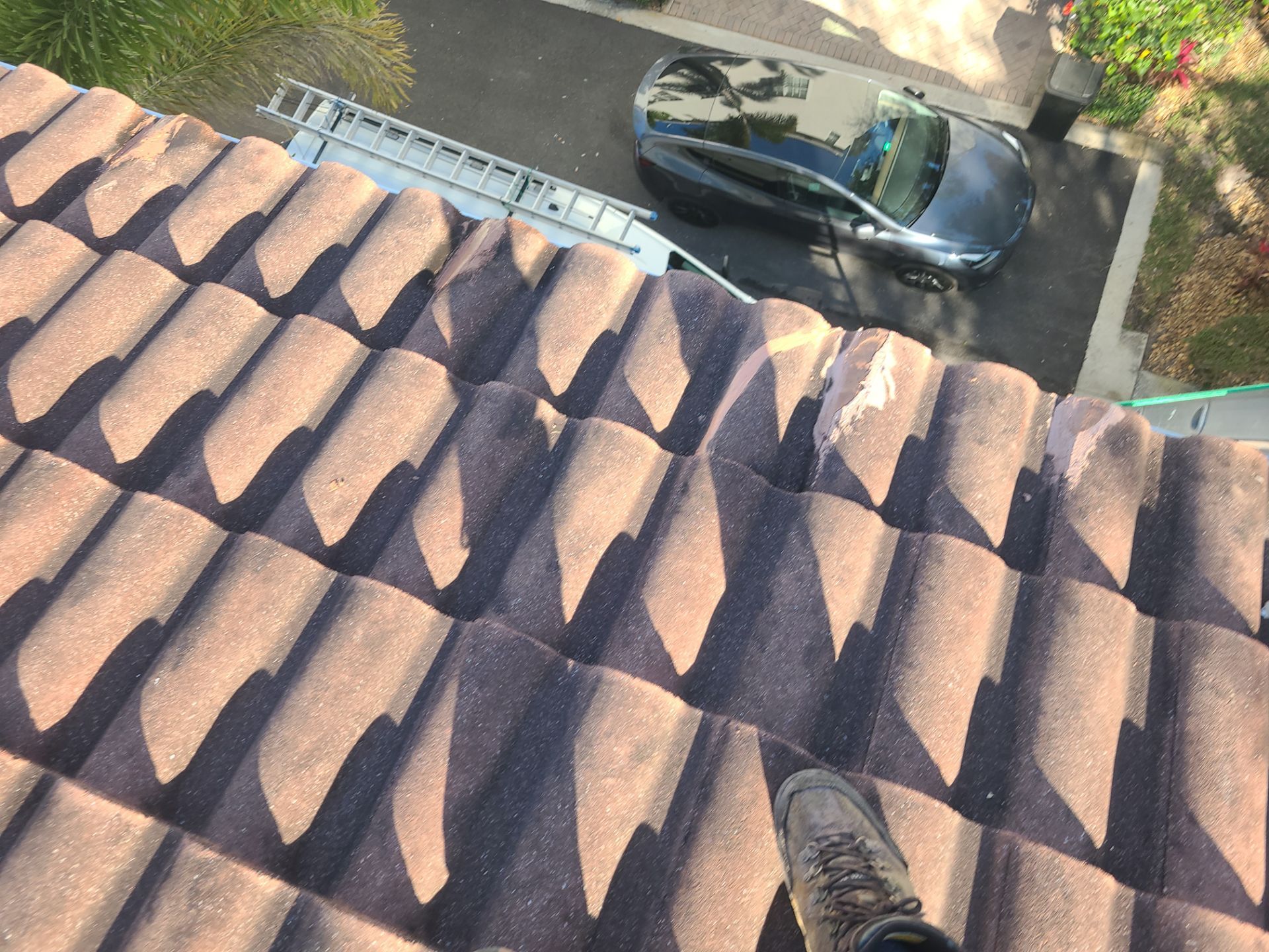 Concrete Tile Roof Repair and Ridge Cap Maintenance in Hypoluxo by Aastro Roofing