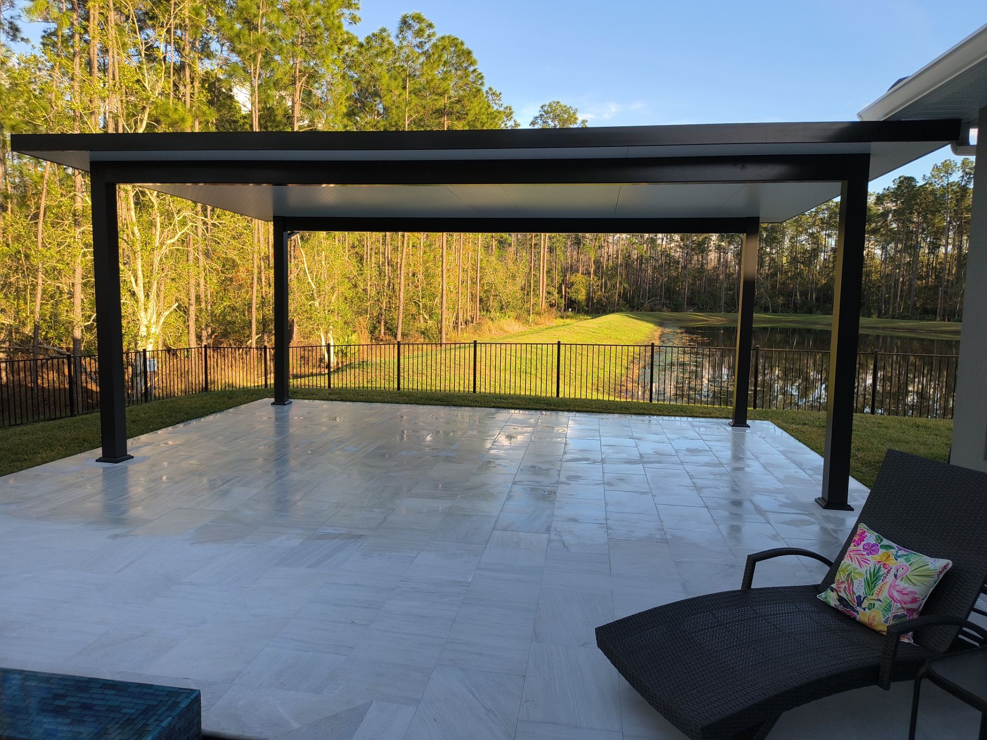 Modern Freestanding Insulated Pavilion | Windermere Poolside Oasis by Orlando pergolas