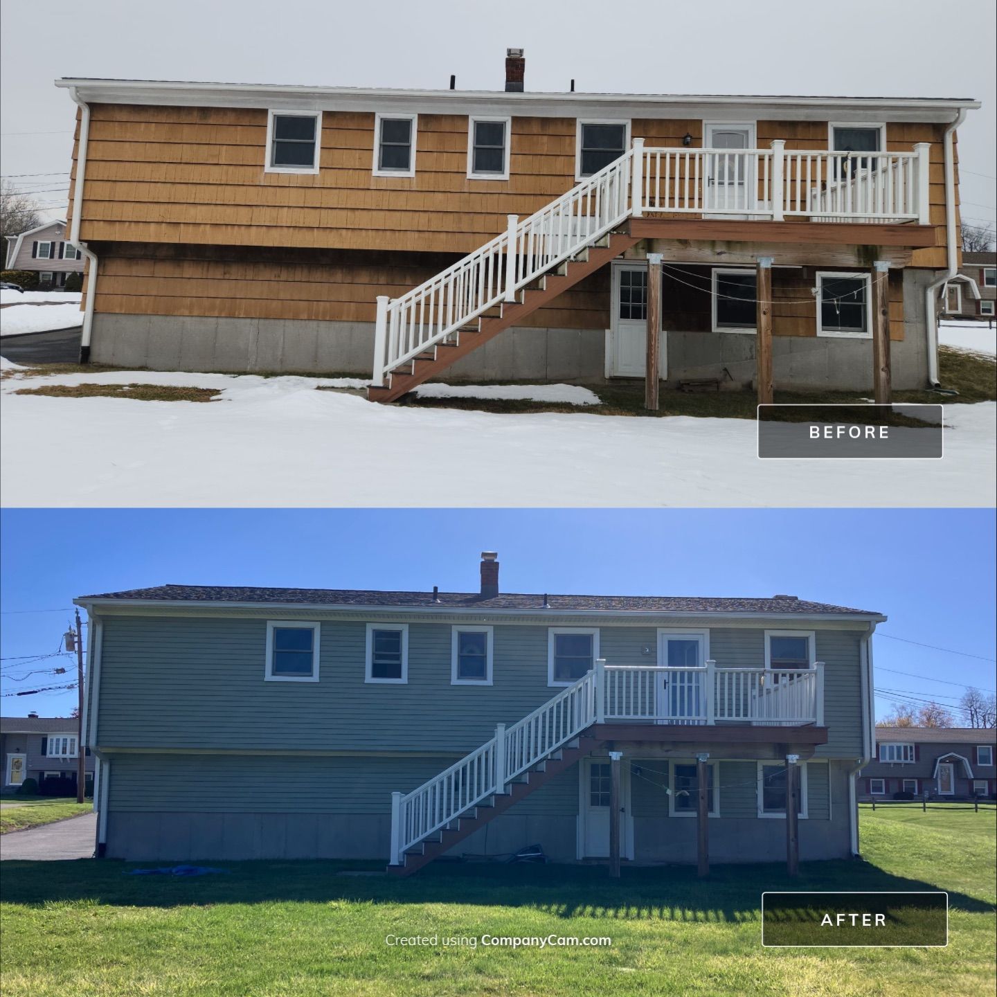 Siding refresh with Cert Monogram D/4 x 12'6" clapboard, Cypress by DiGiorgi Roofing and Siding Inc