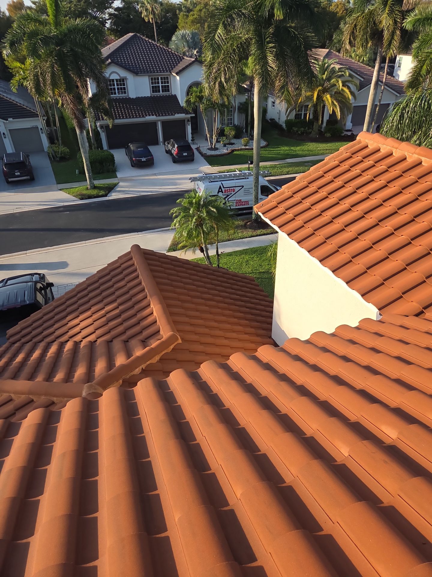 Clay Tile Roof Repair and Ridge Cap Maintenance in Boca Raton by Aastro Roofing