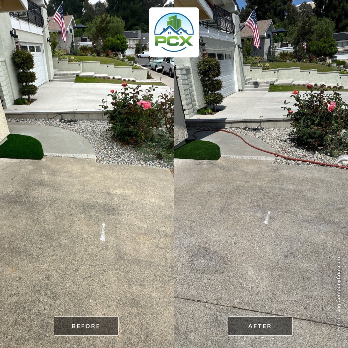 Orange County driveway restoration pressure washing by Property Cleaning Experts, LLC