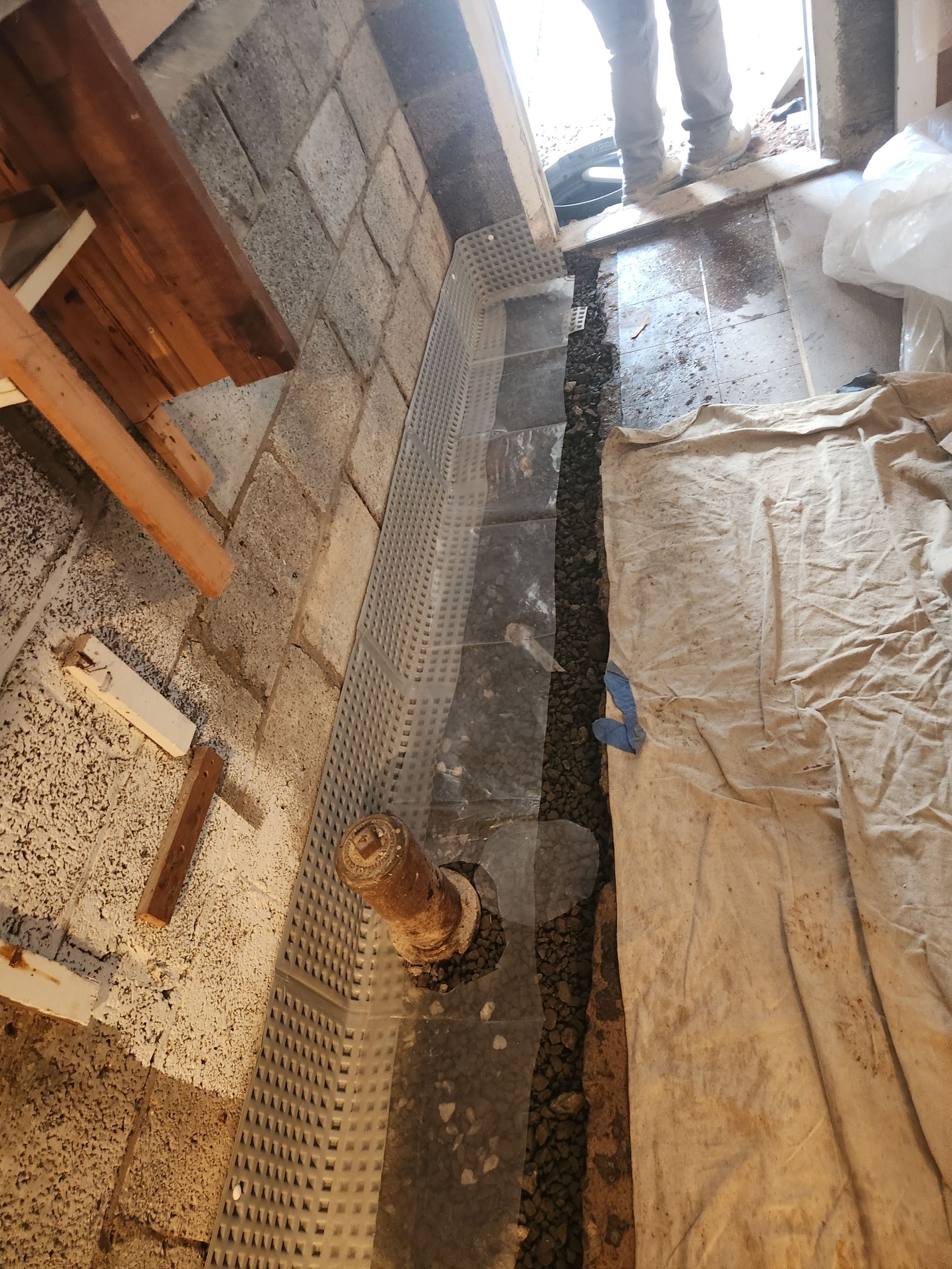 Interior French Drain West Orange NJ by Pure Service Pro, LLC 