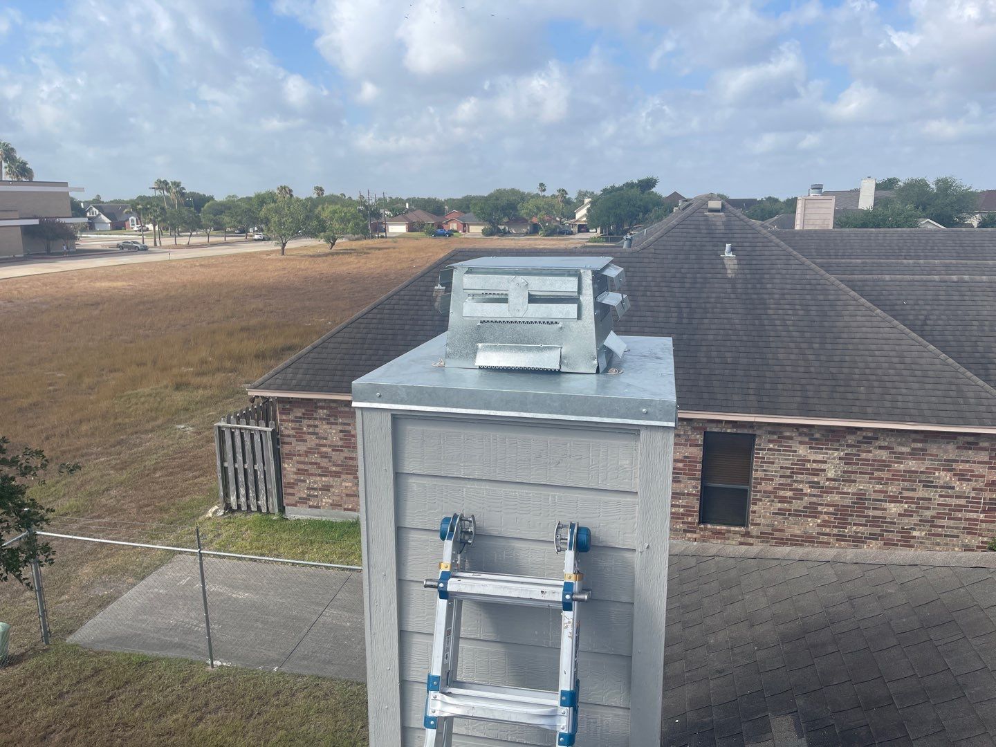 Chimney Cap & Chase Replacement using Custom Fabricated Steel by Lighthouse Roofing