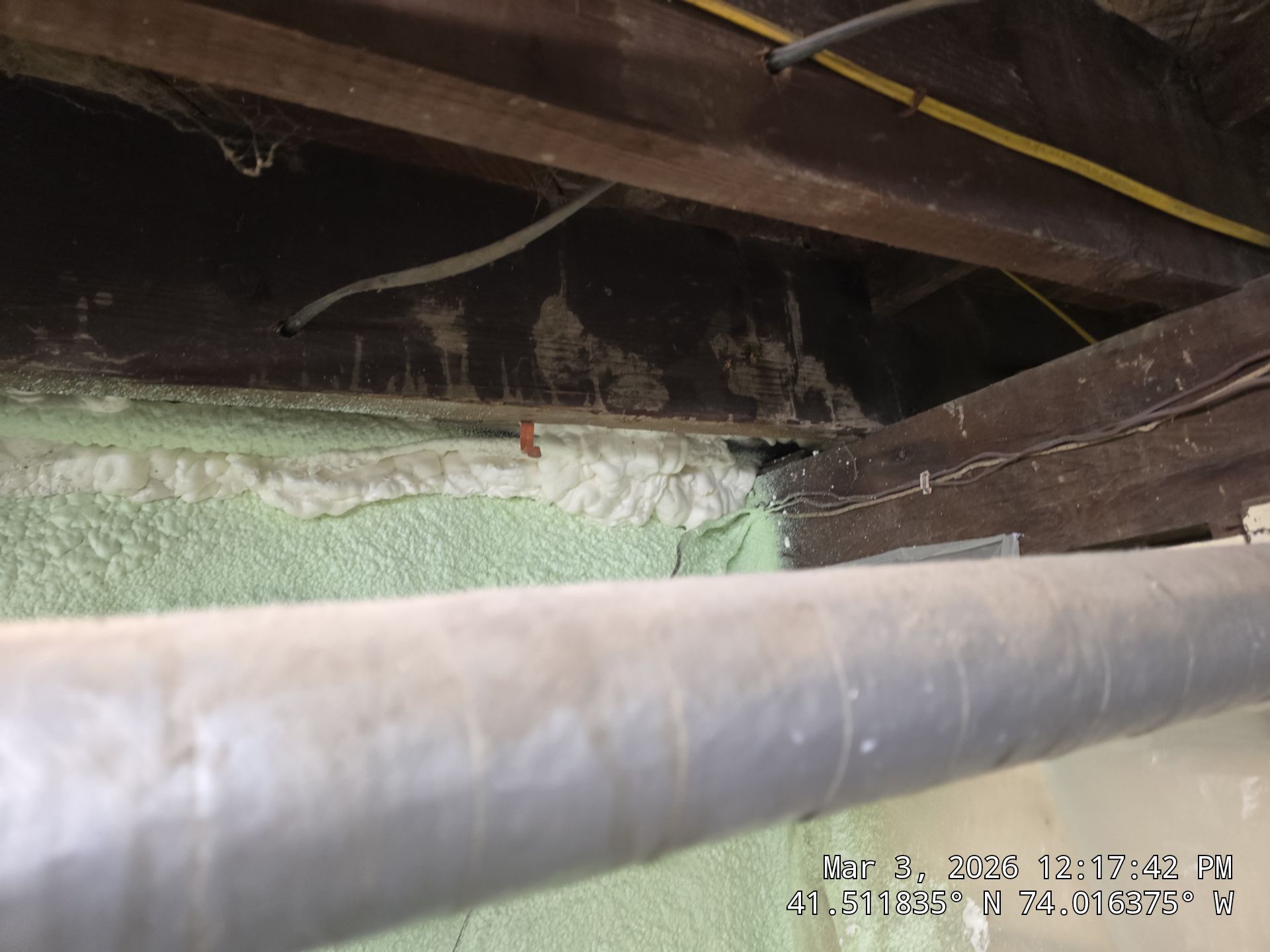 Attic Insulation using open cell spray foam by NYS Foam & Energy