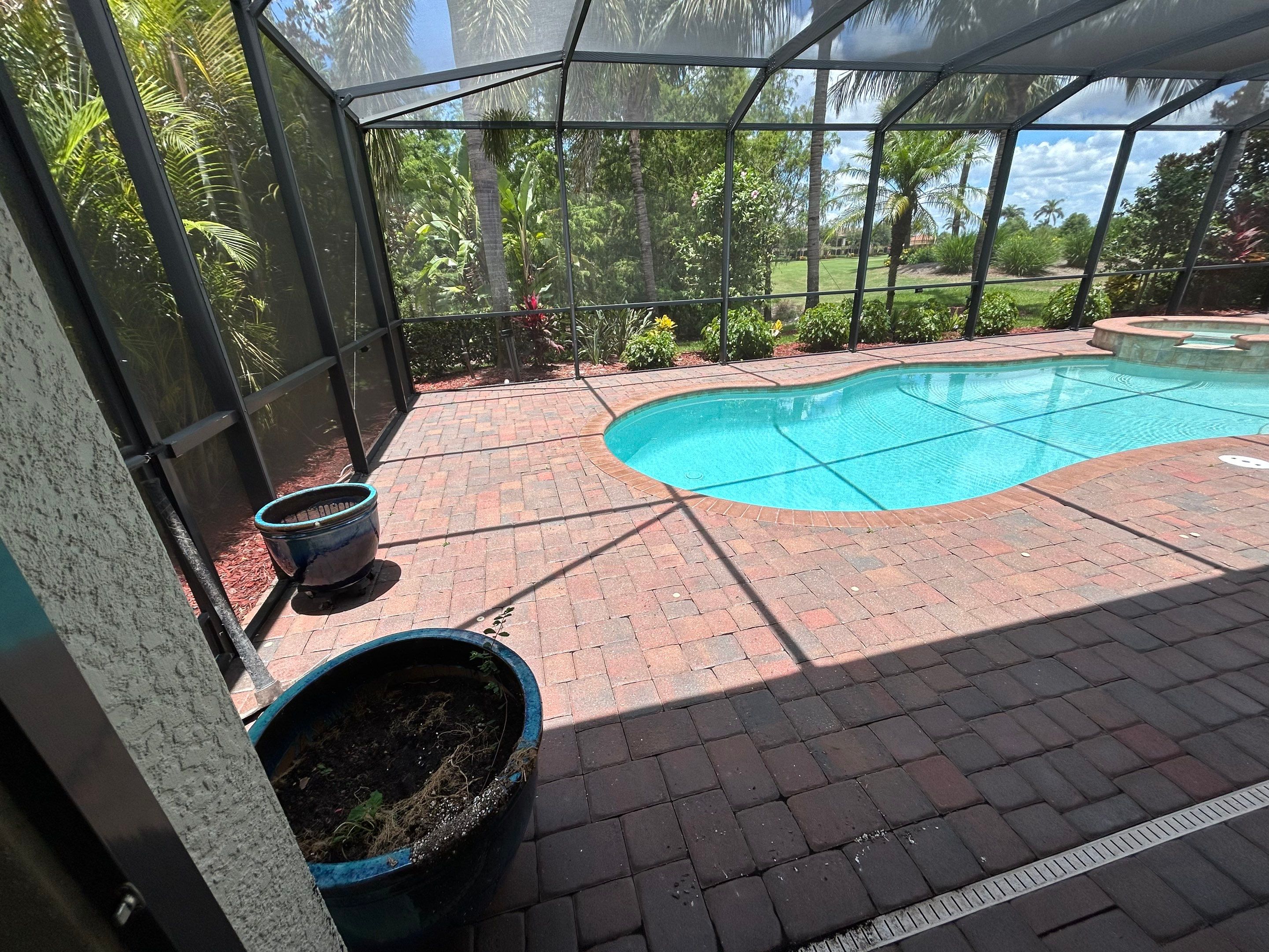 Textured Marble Pool Deck - Bonita National Golf & Country Club by Old Town Pavers Llc