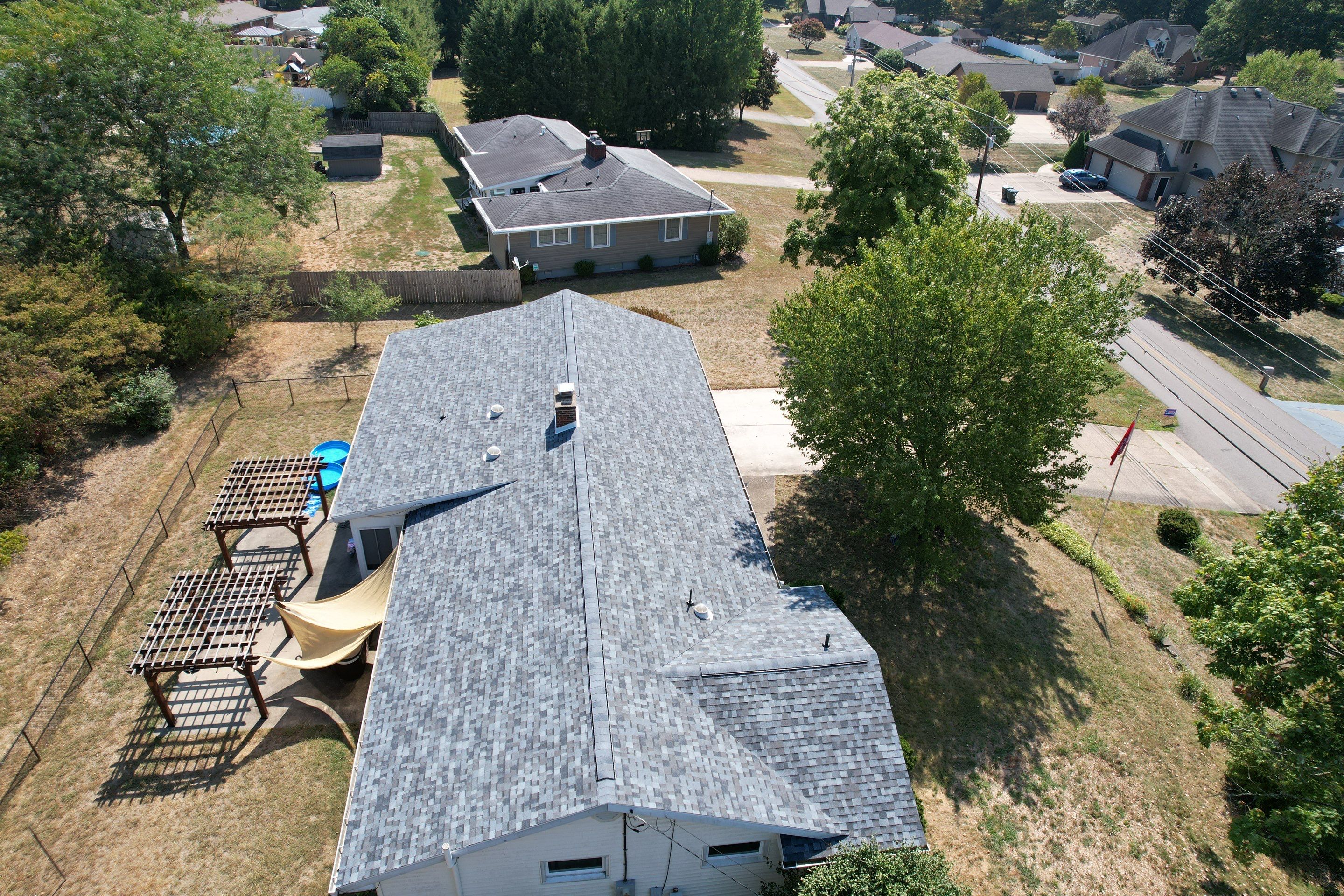 Residential Roofing Installation using GAF Timberline HDZ Biscayne Blue by Rainstoppers Roofing